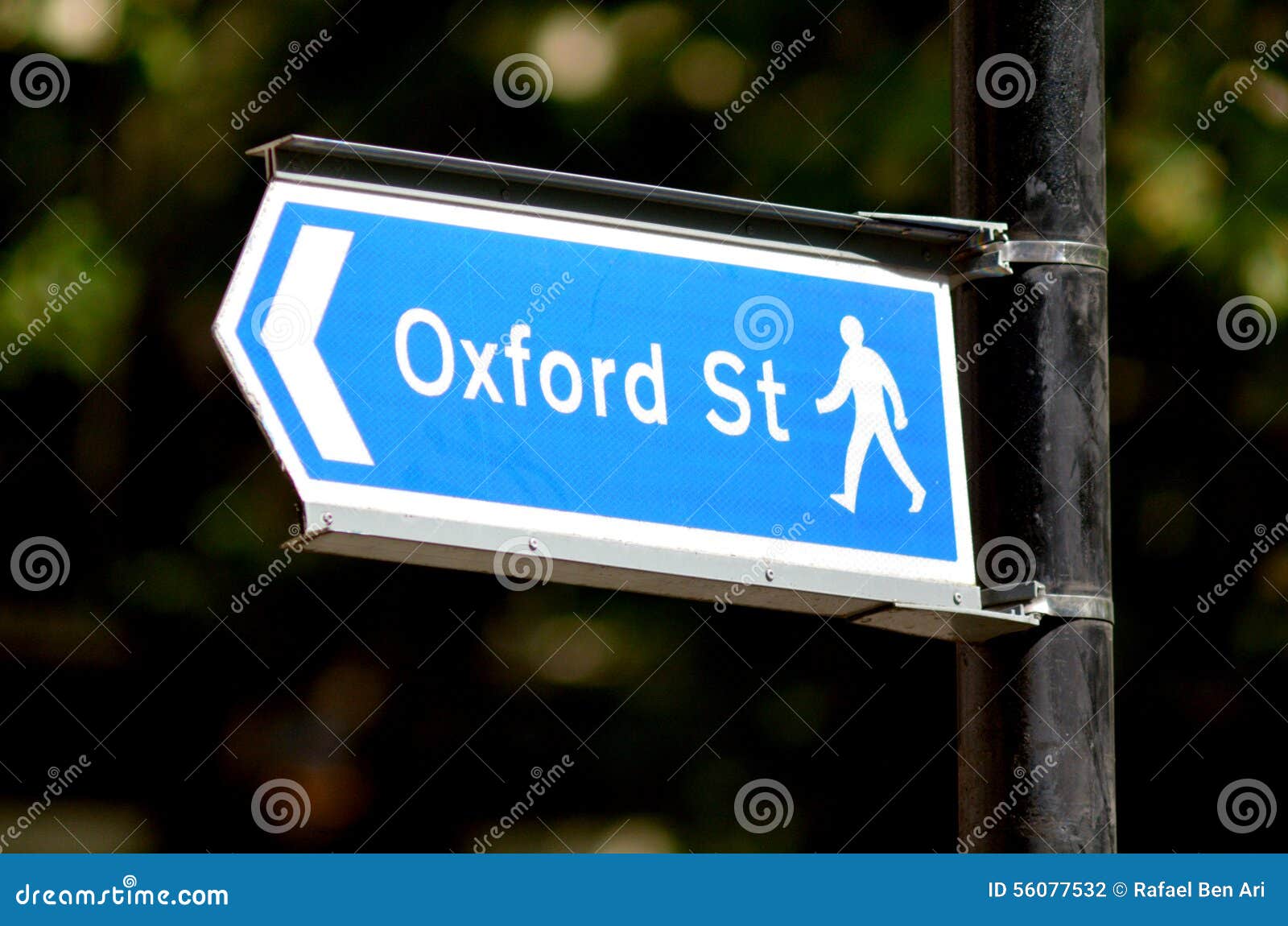 oxford street sign in london england uk