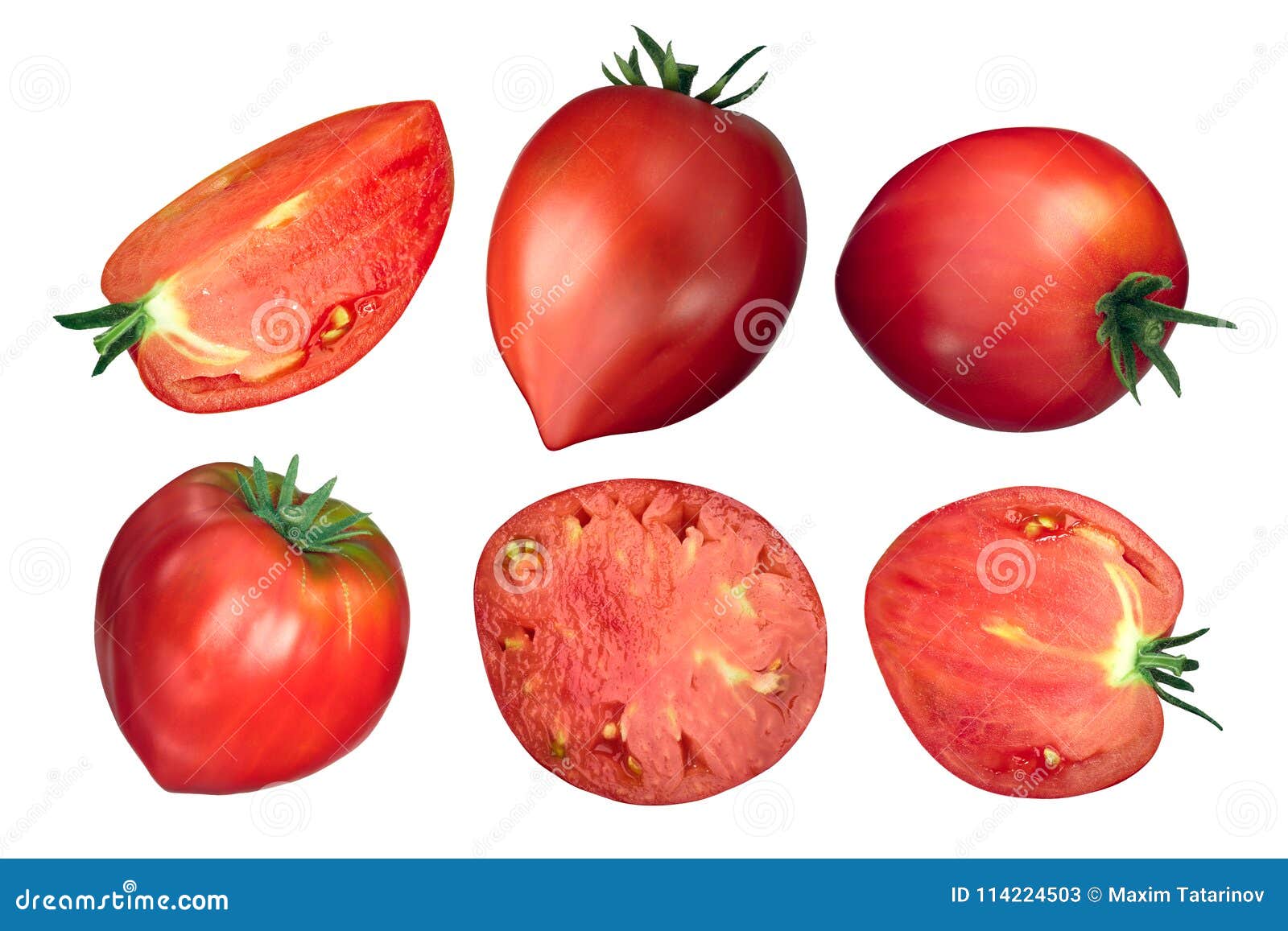 oxheart ox heart tomatoes, top view