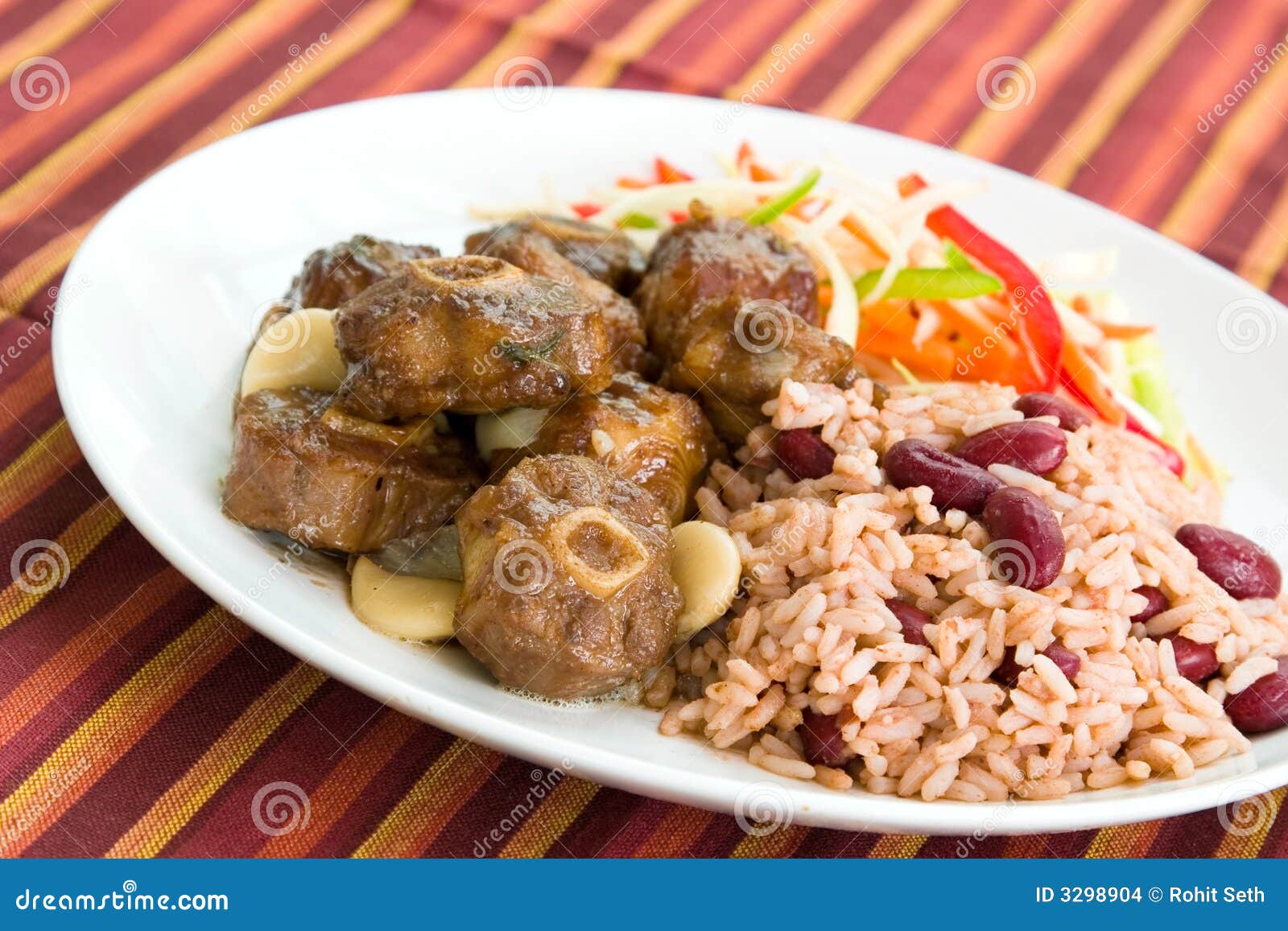 Oxtail Curry with Rice Carib Stock Photo Image of delicious