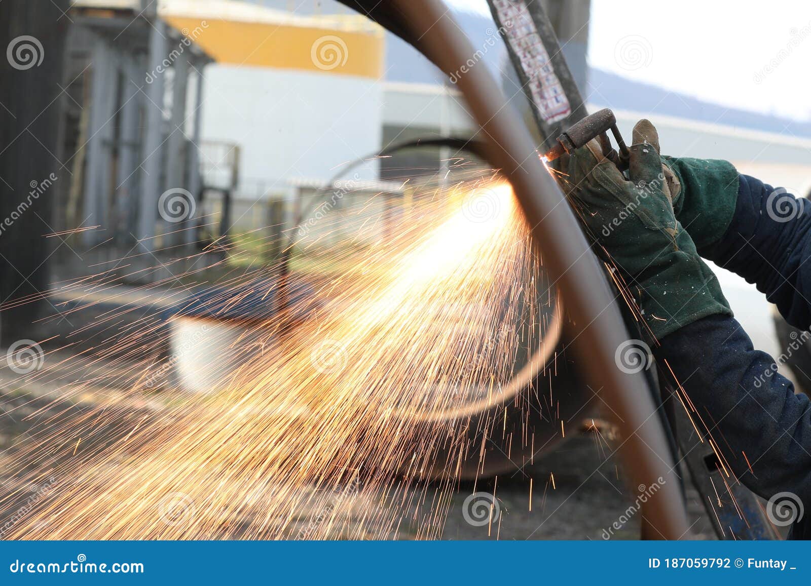 Oxy Fuel Welding And Cutting Process Oxy Fuel Welding Oxyacetylene Oxy Or Gas Welding In The U S Stock Photo Image Of Tool People 187059792
