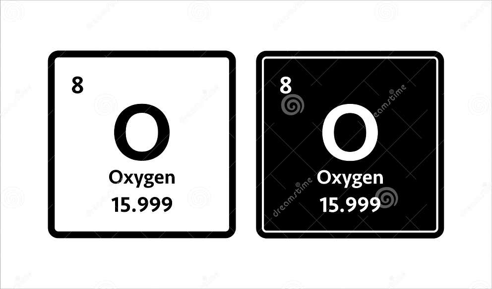 Oxygen Symbol. Chemical Element of the Periodic Table. Vector Stock ...