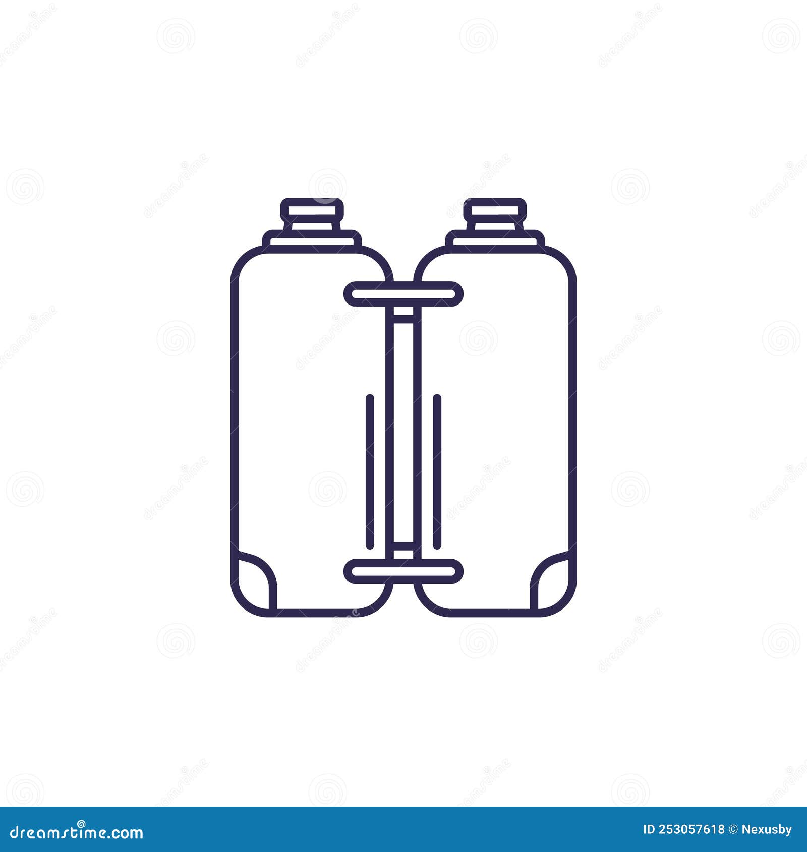 Oxygen Tanks Icon, Line Vector Stock Vector - Illustration of container ...