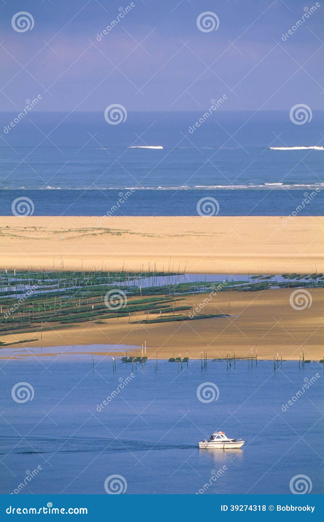 oyster beds, pyla, bay of biscay, france