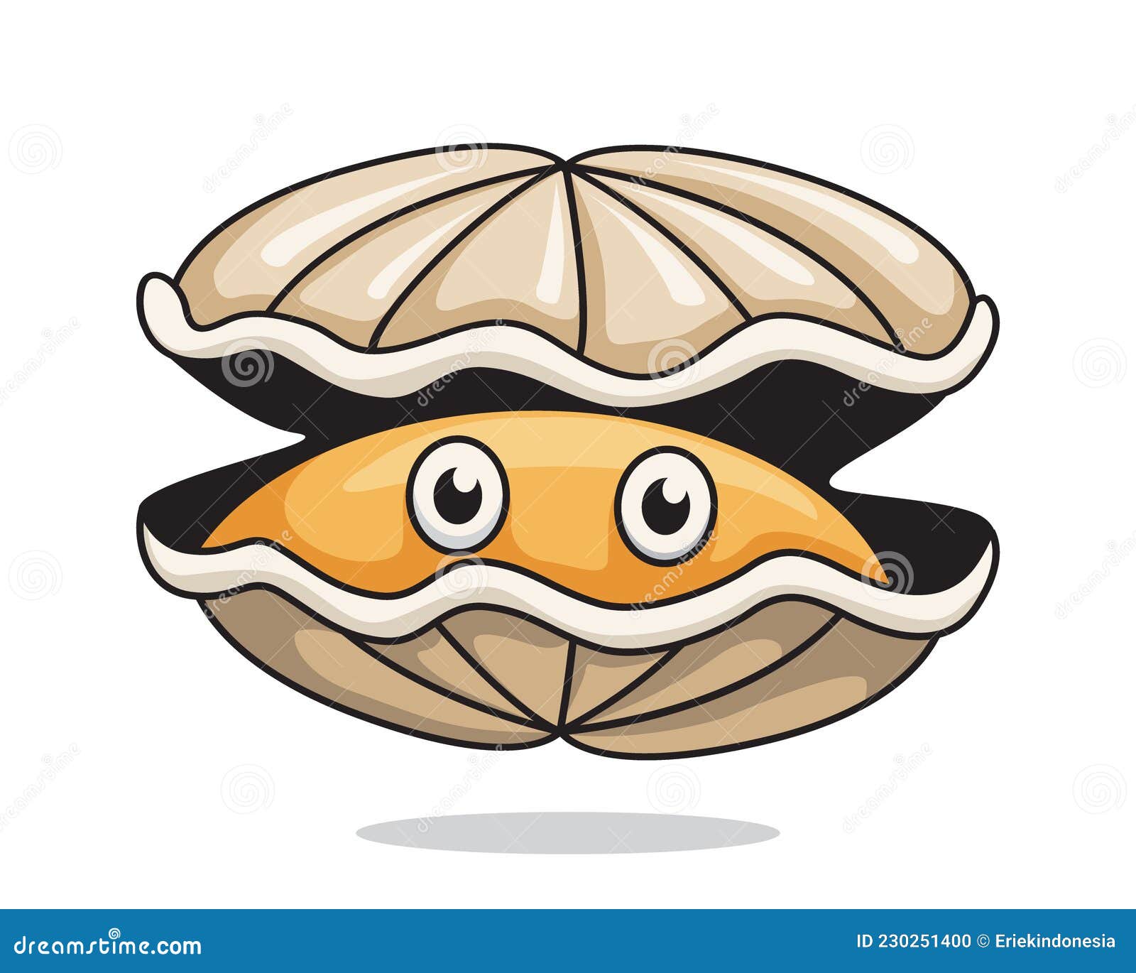 oyster cartoon cute clam  shellfish
