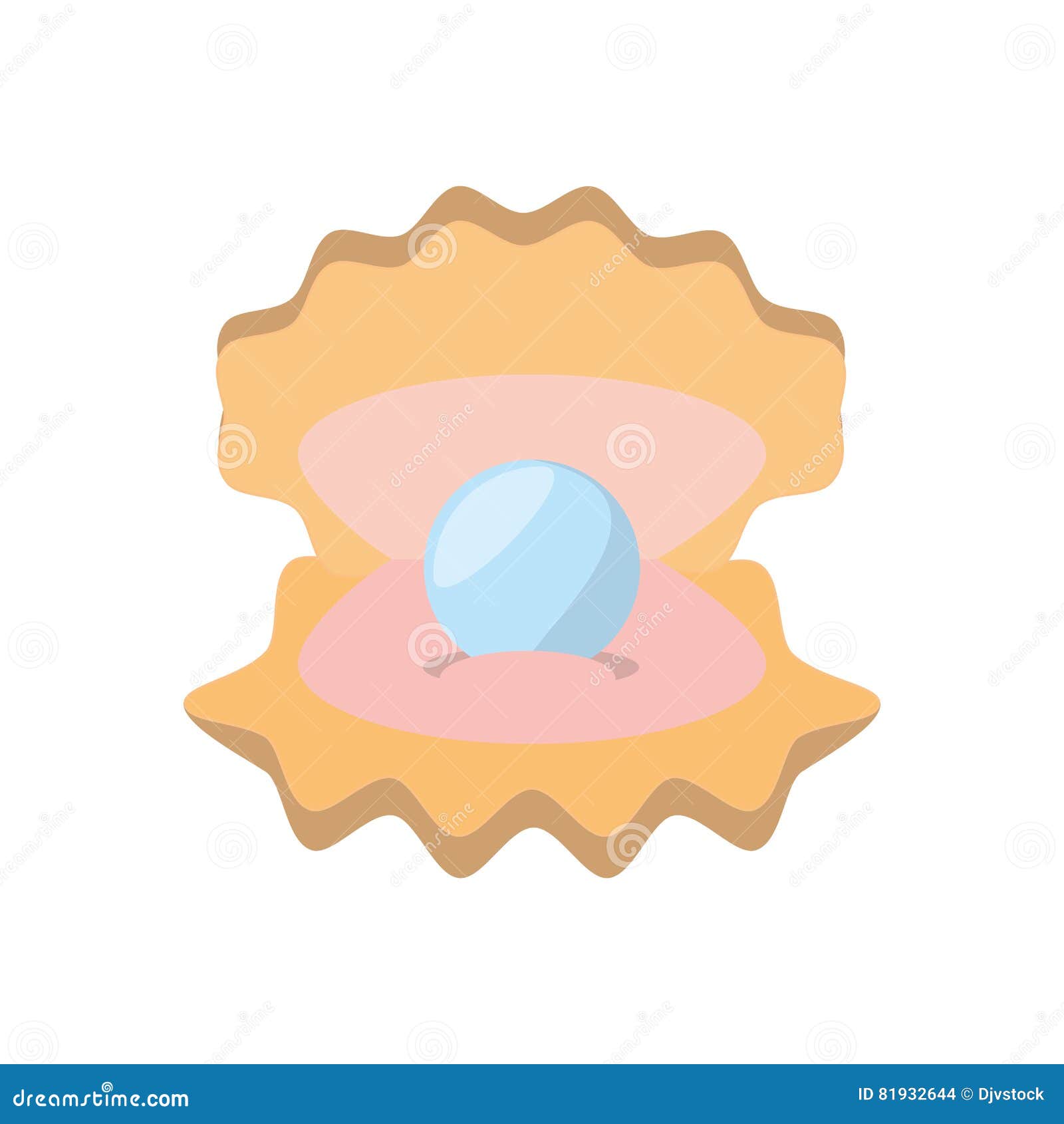 Oyster With A Pearl Vector Illustration 25455728