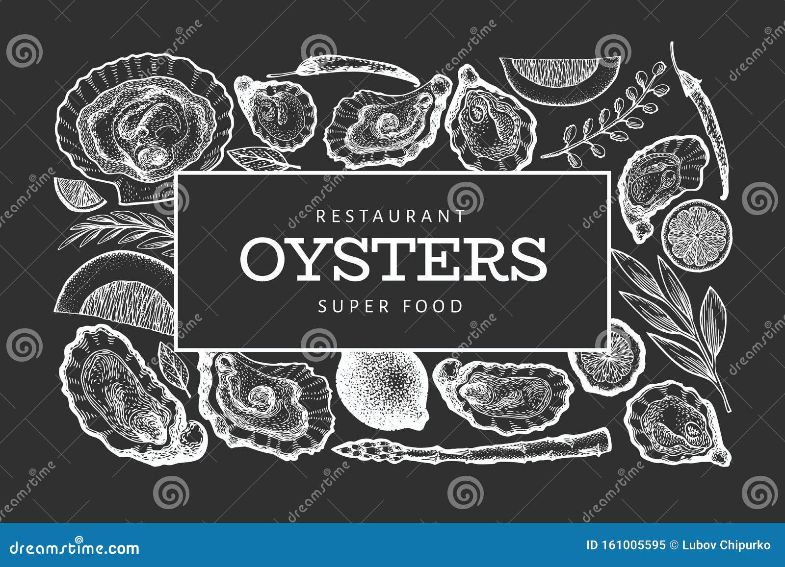 Download Oysters And Spices Design Template. Hand Drawn Vector ...