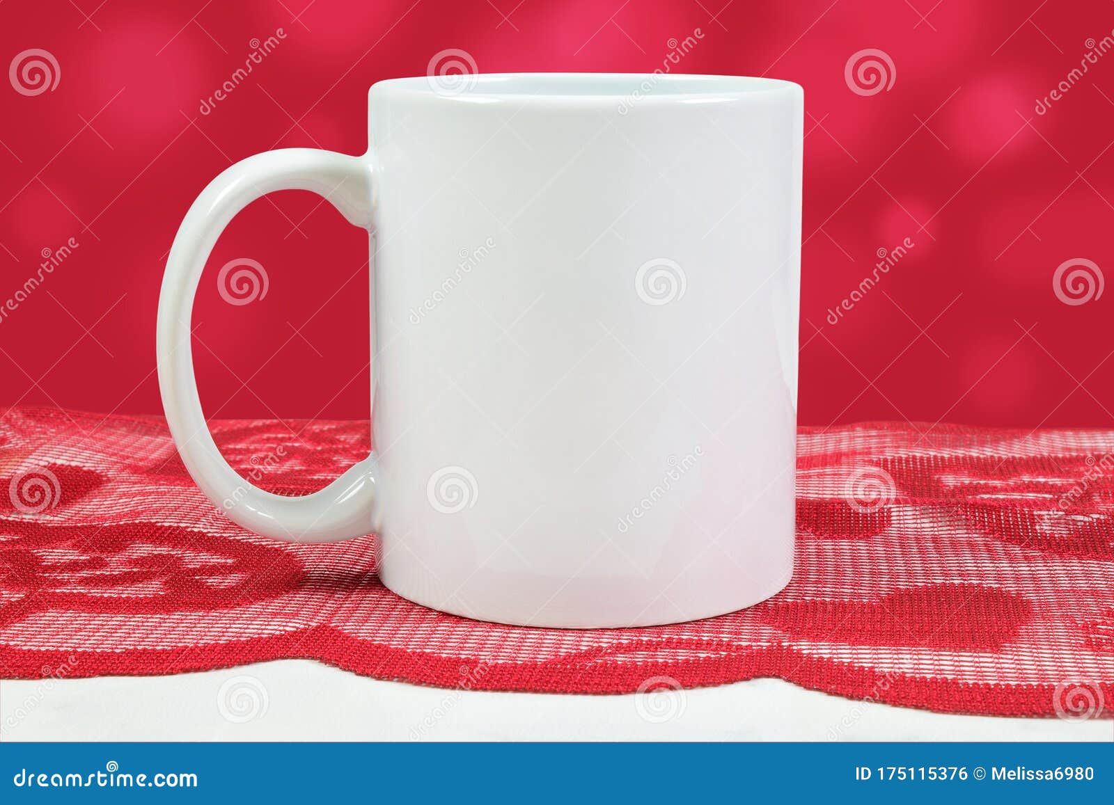 11 Oz Coffee Mug Mockup On Valentine Background Stock Photo Image Of Closeup Black 175115376