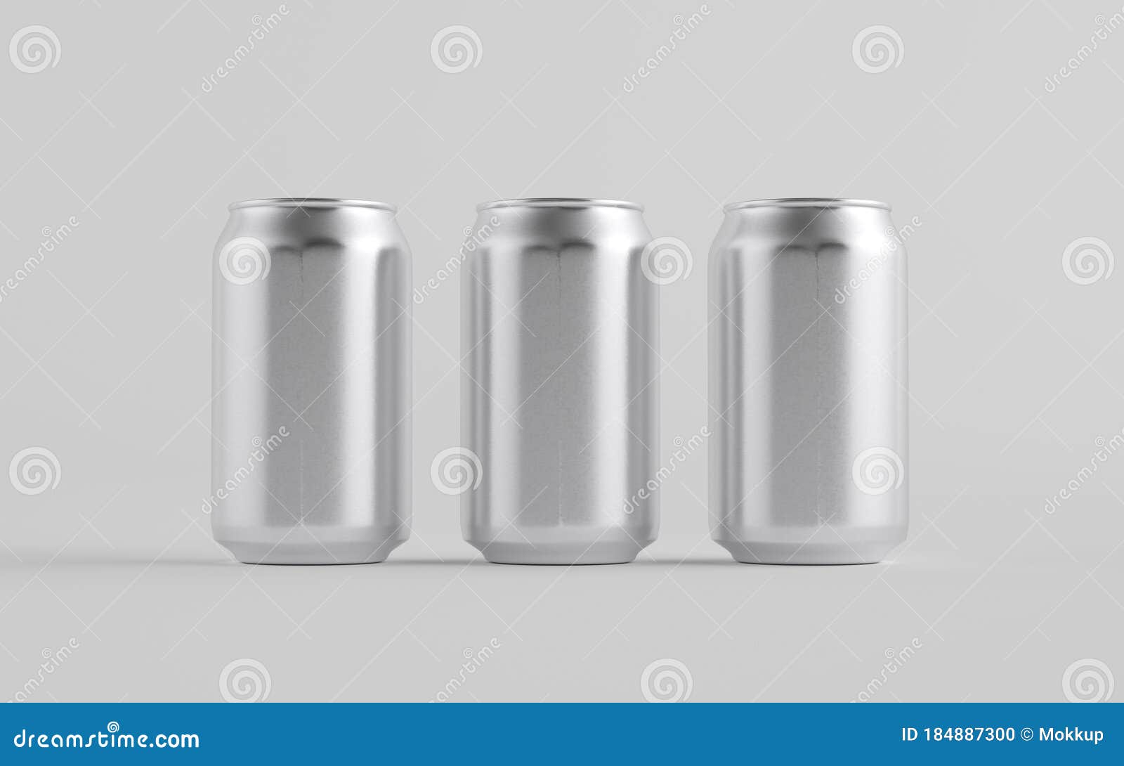 12 Oz 350ml Aluminium Can Mockup Three Cans 3d Illustration Stock Illustration Illustration Of Aluminum Package 184887300