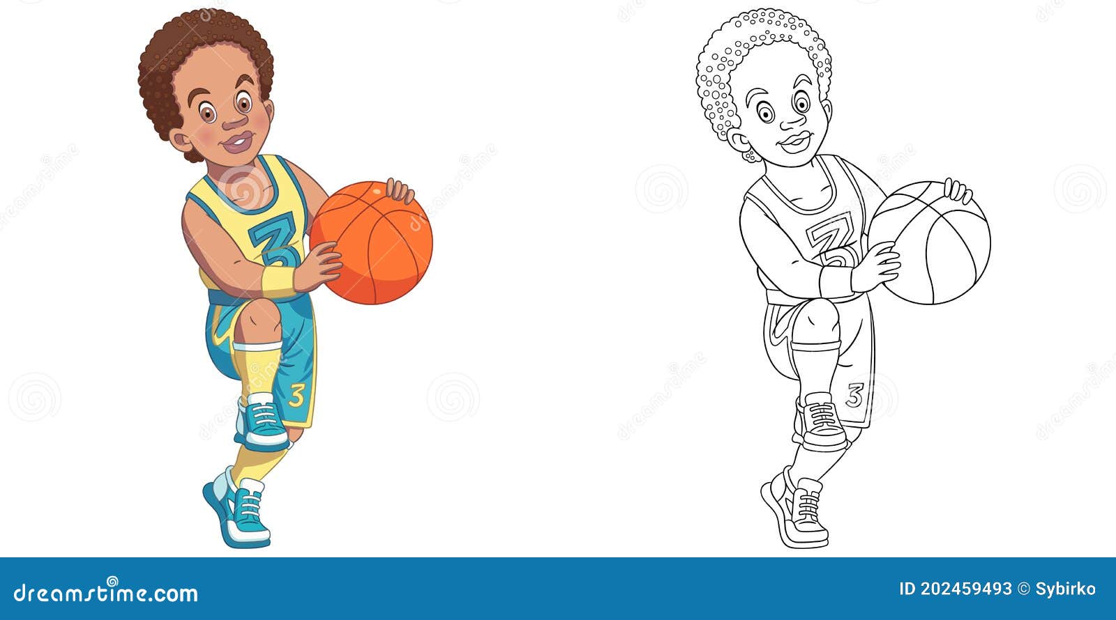 menino jogando basquete ilustração do ícone do vetor dos desenhos