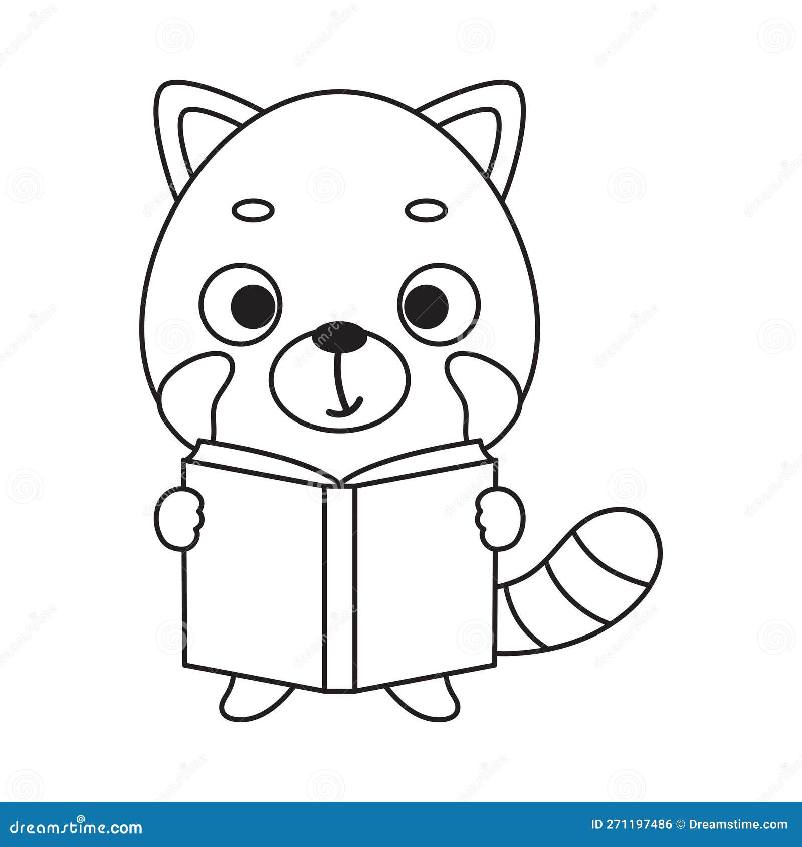 Desenho de Animais Para Colorir de Panda Vermelho