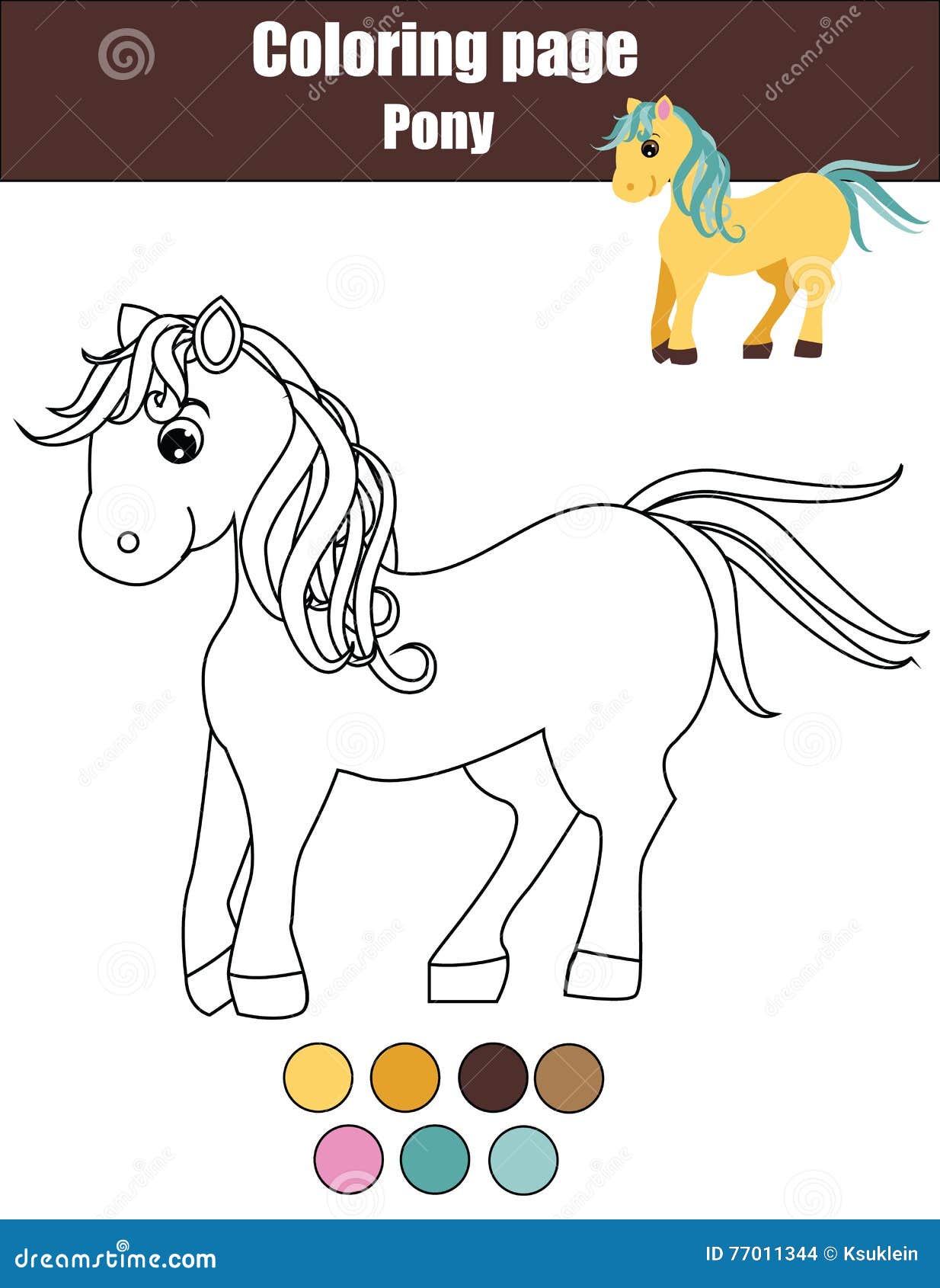 Cavalo : Desenhos para colorir, Jogos gratuitos para crianças