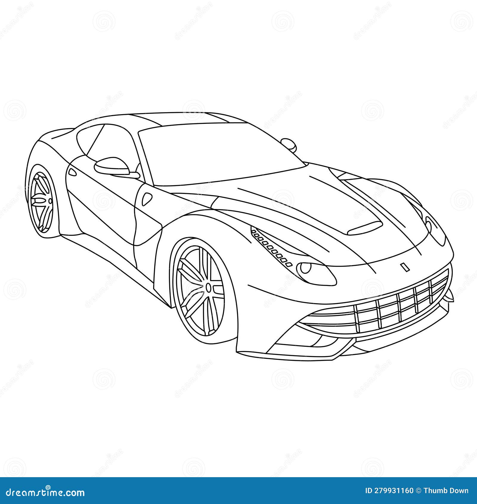 Vetores e ilustrações de Desenhos carros corrida colorir para download  gratuito