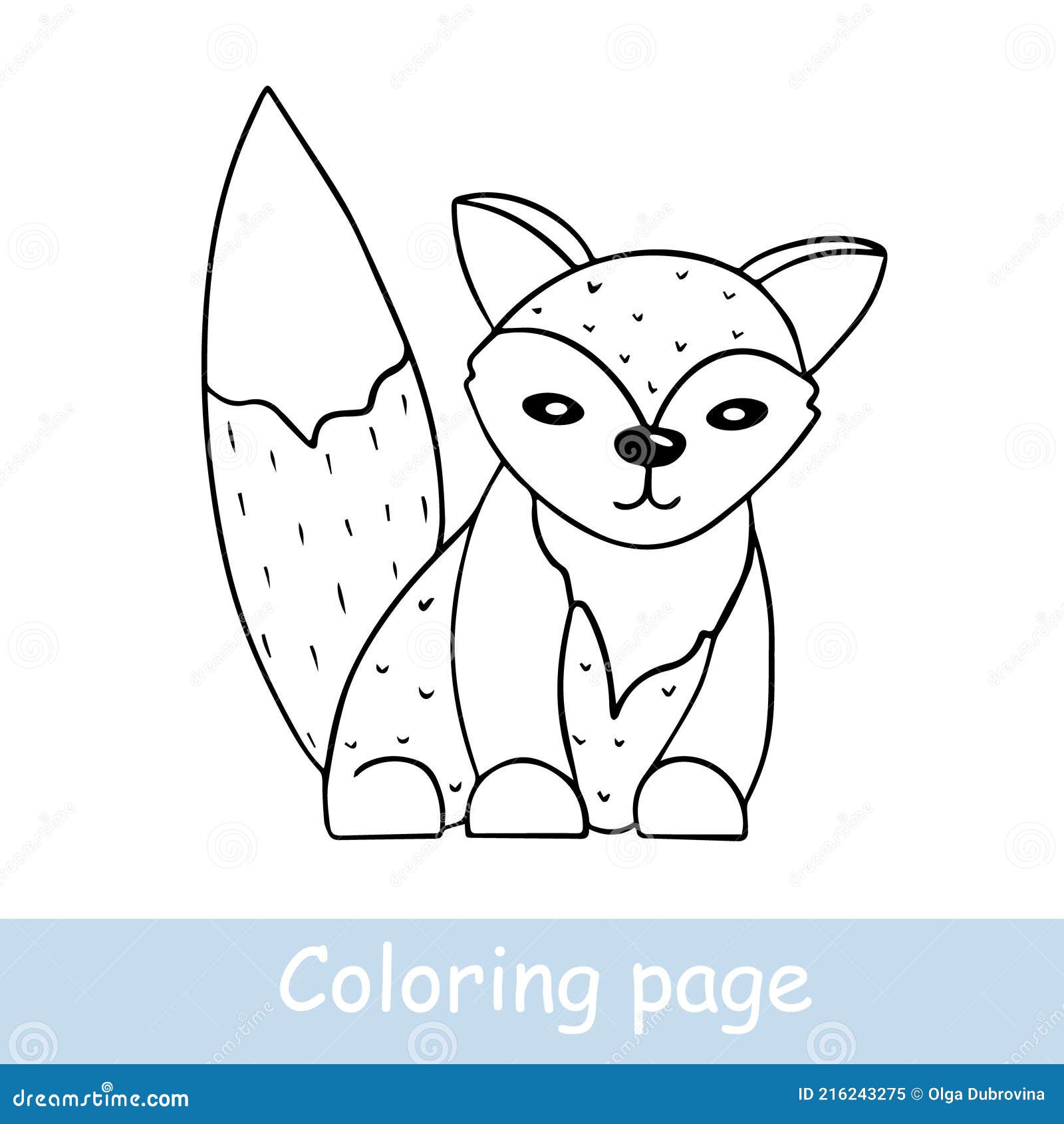 Página De Coloração Da Raposa De Desenho Animado. Aprender a Desenhar  Animais. Desenho Manual De Linha Vetorial. Livro De Coloraçã Ilustração do  Vetor - Ilustração de feriado, desenho: 216243275