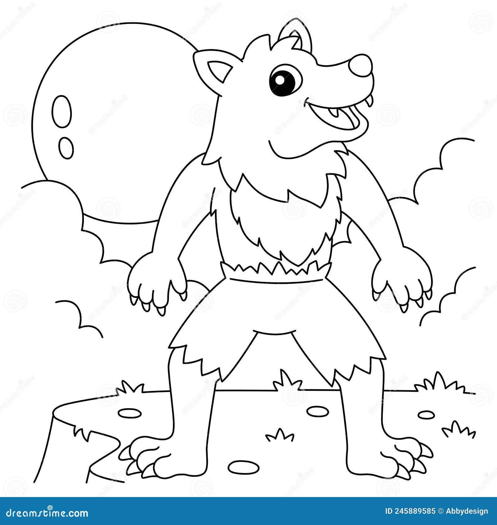 Desenho de Traje de lobo para Halloween para Colorir - Colorir.com