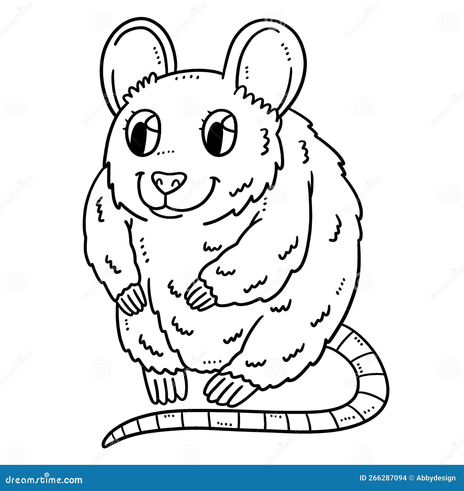 Desenhos de rato de natal kawaii para colorir