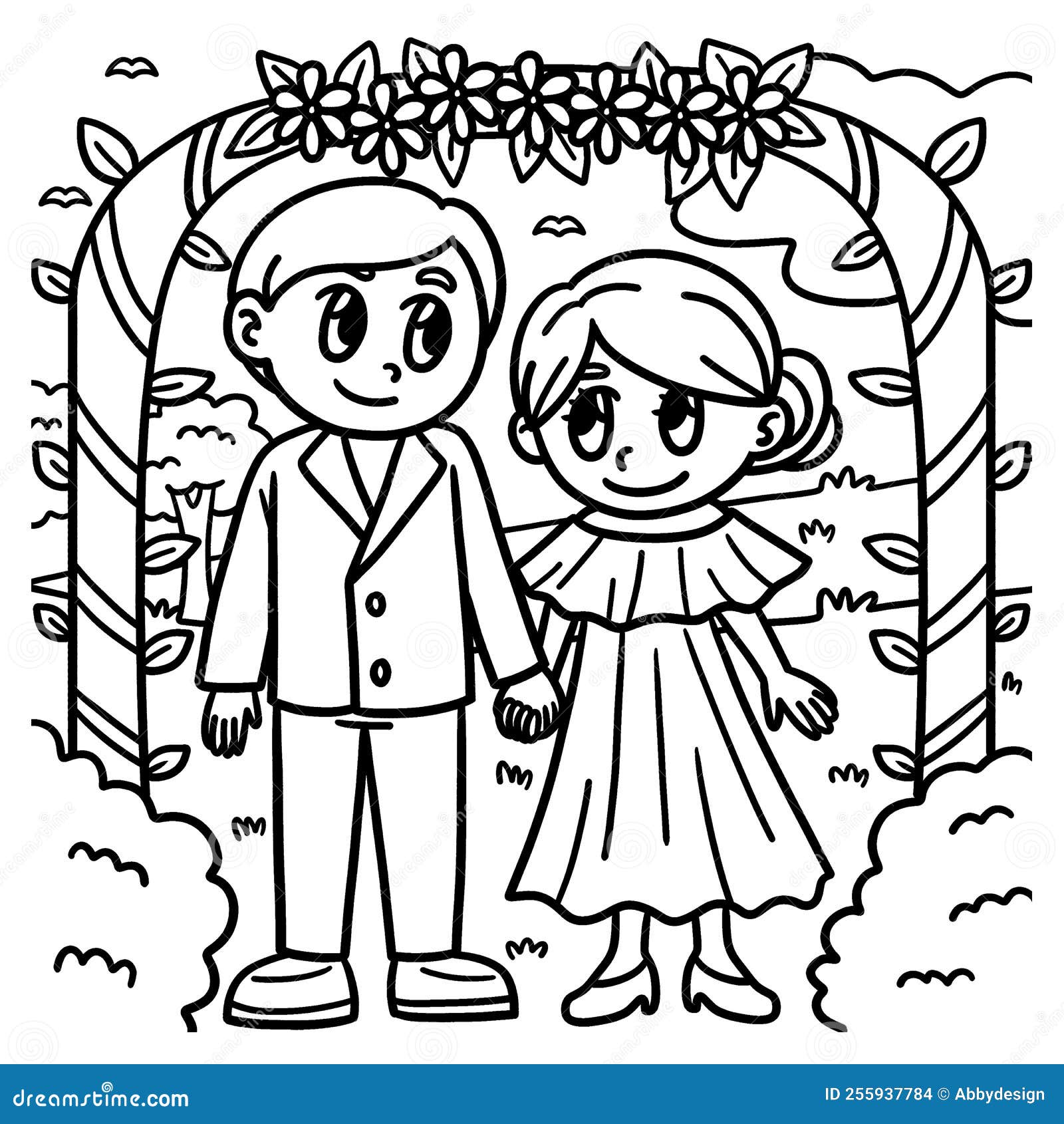 Desenho De Página Para Colorir Bolo Casamento Crianças Cor