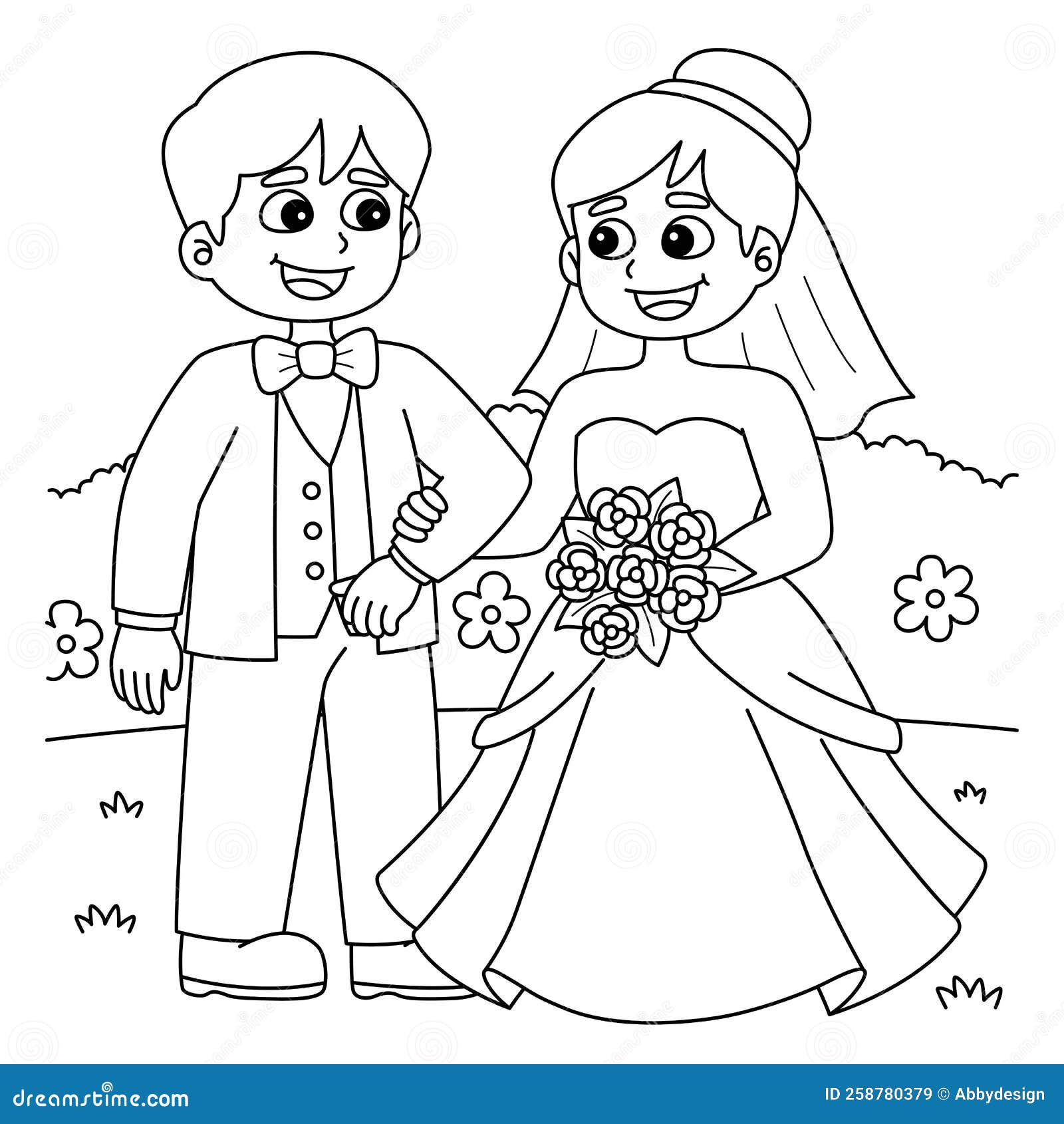 Desenho De Página Para Colorir Bolo Casamento Crianças Cor