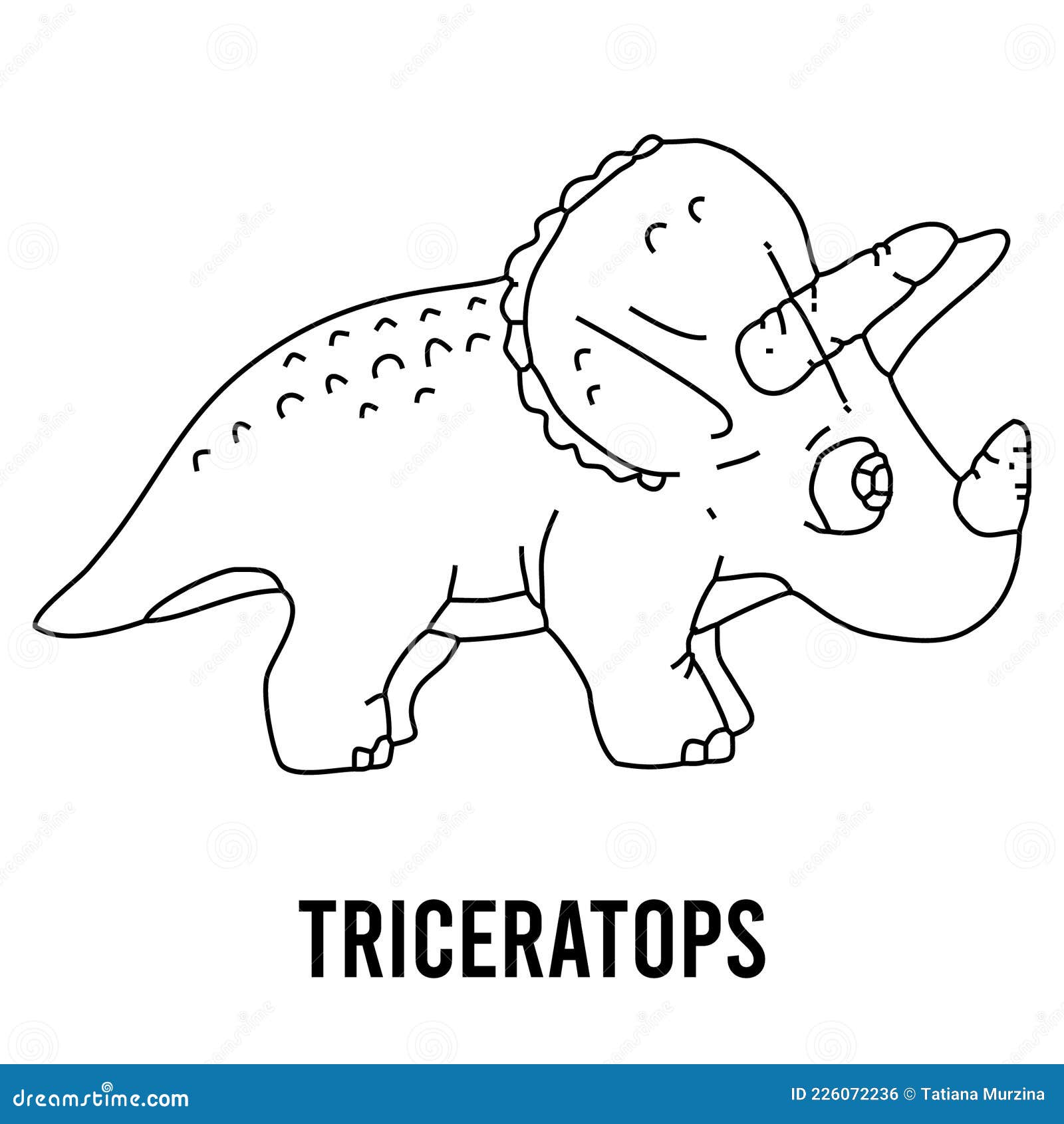 Página De Colorir Dinossauros Para Crianças Pré-escolares. Números