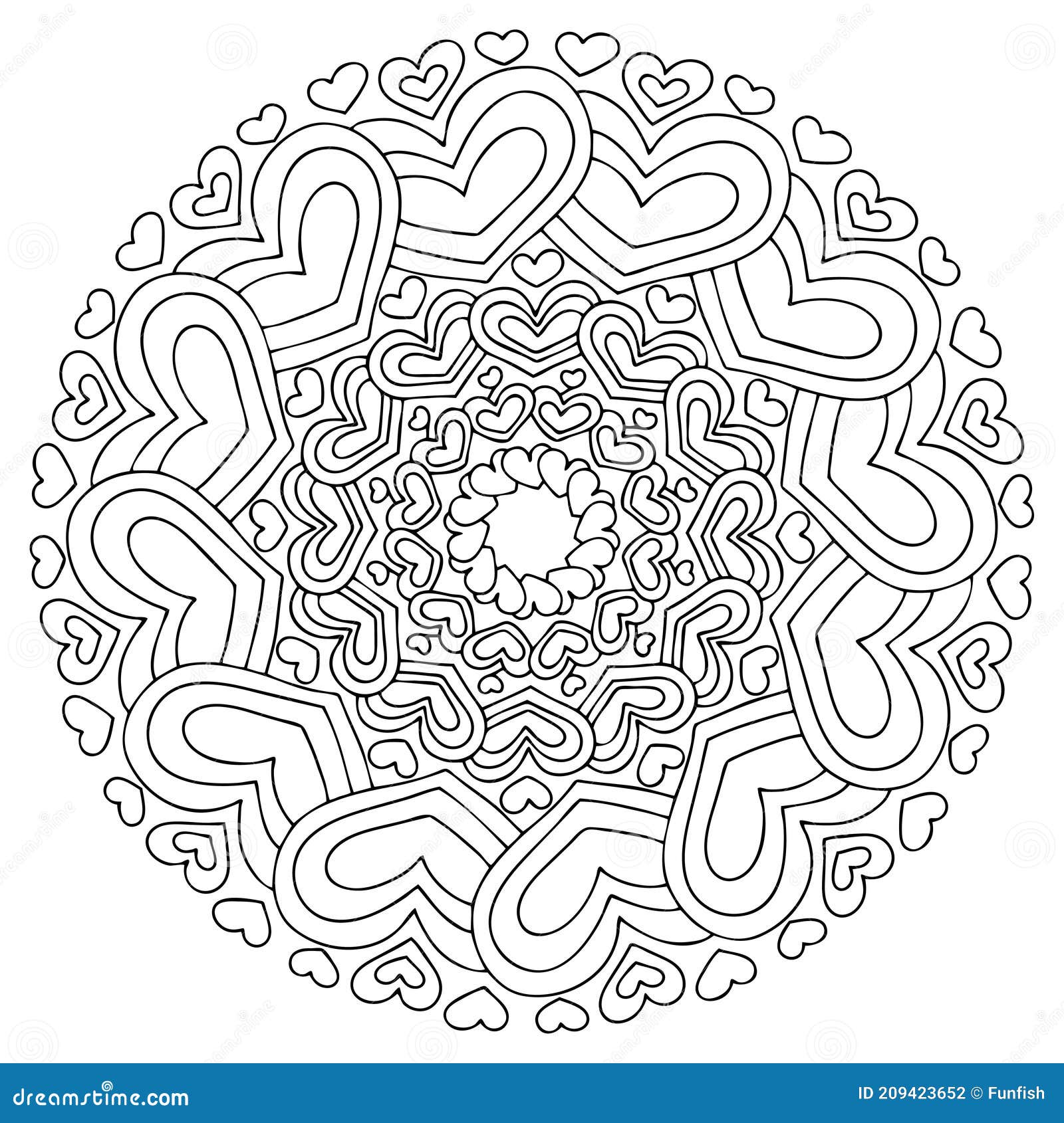 Página De Colorir Mandala Para Crianças E Adultos Do Feliz Dia Dos  Namorados Ilustração do Vetor - Ilustração de branco, mandala: 209423652