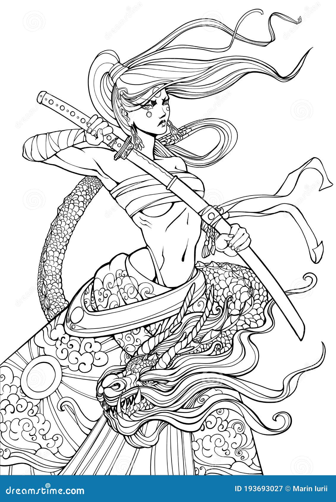 Desenho de Samurai adulto para Colorir - Colorir.com