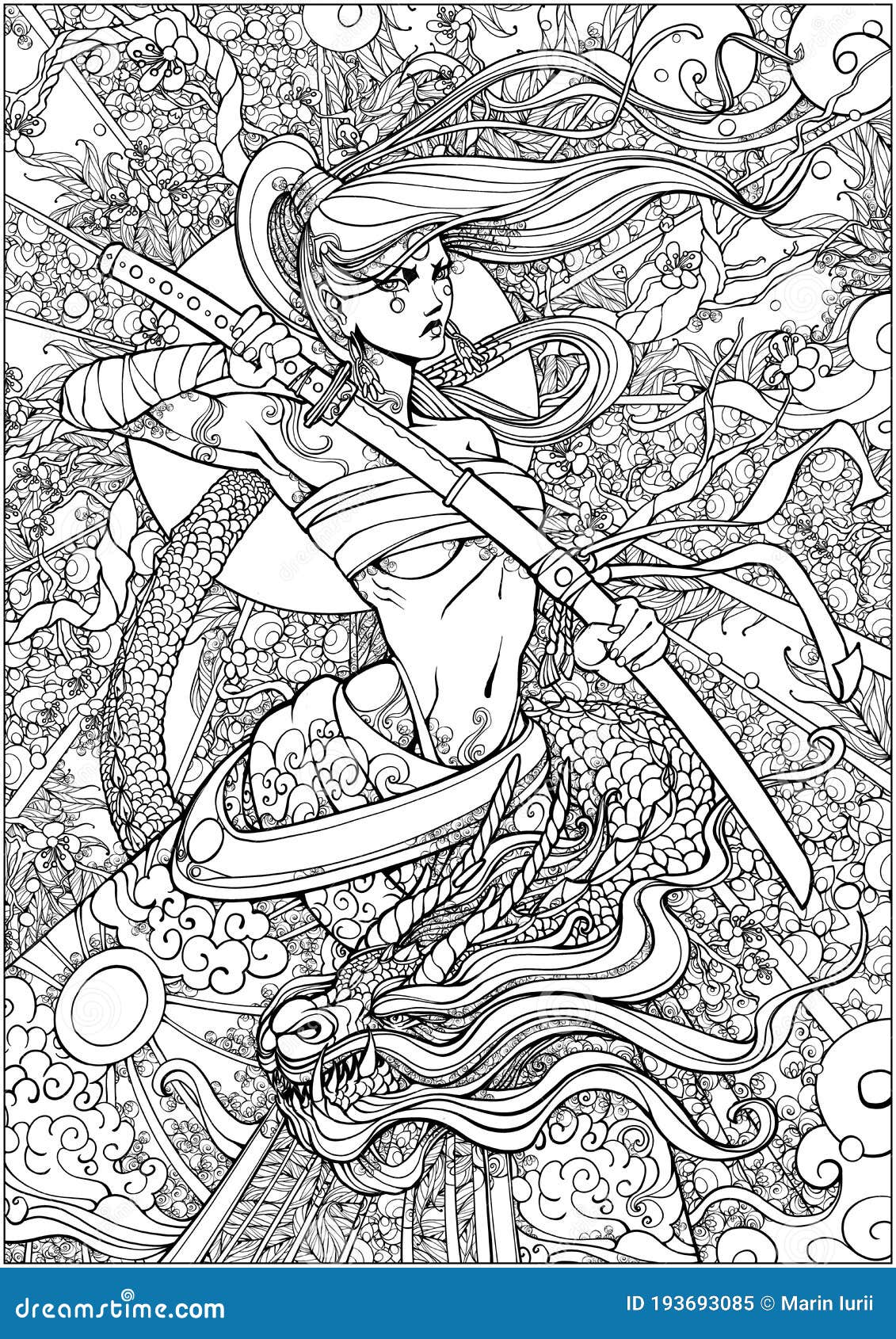 Desenho de Samurai adulto para Colorir - Colorir.com