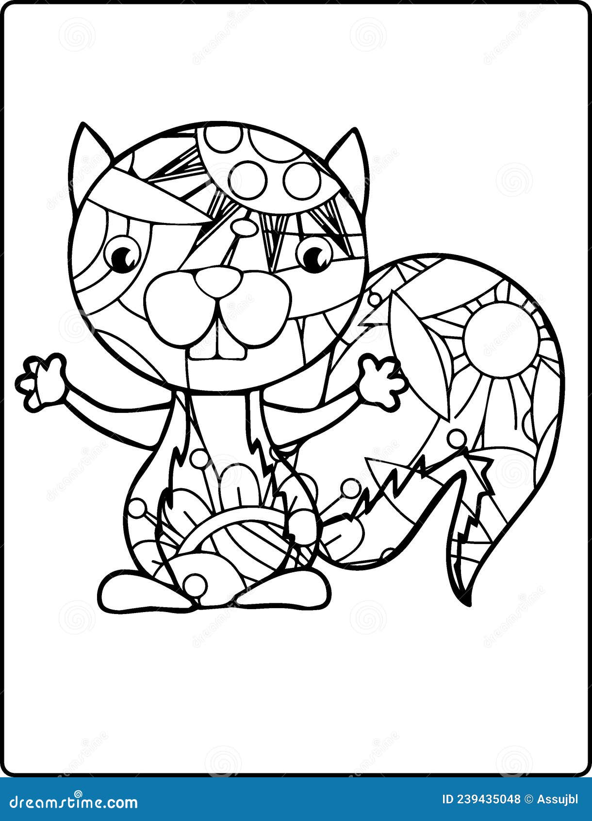 Desenho de mandala animal para colorir para adultos