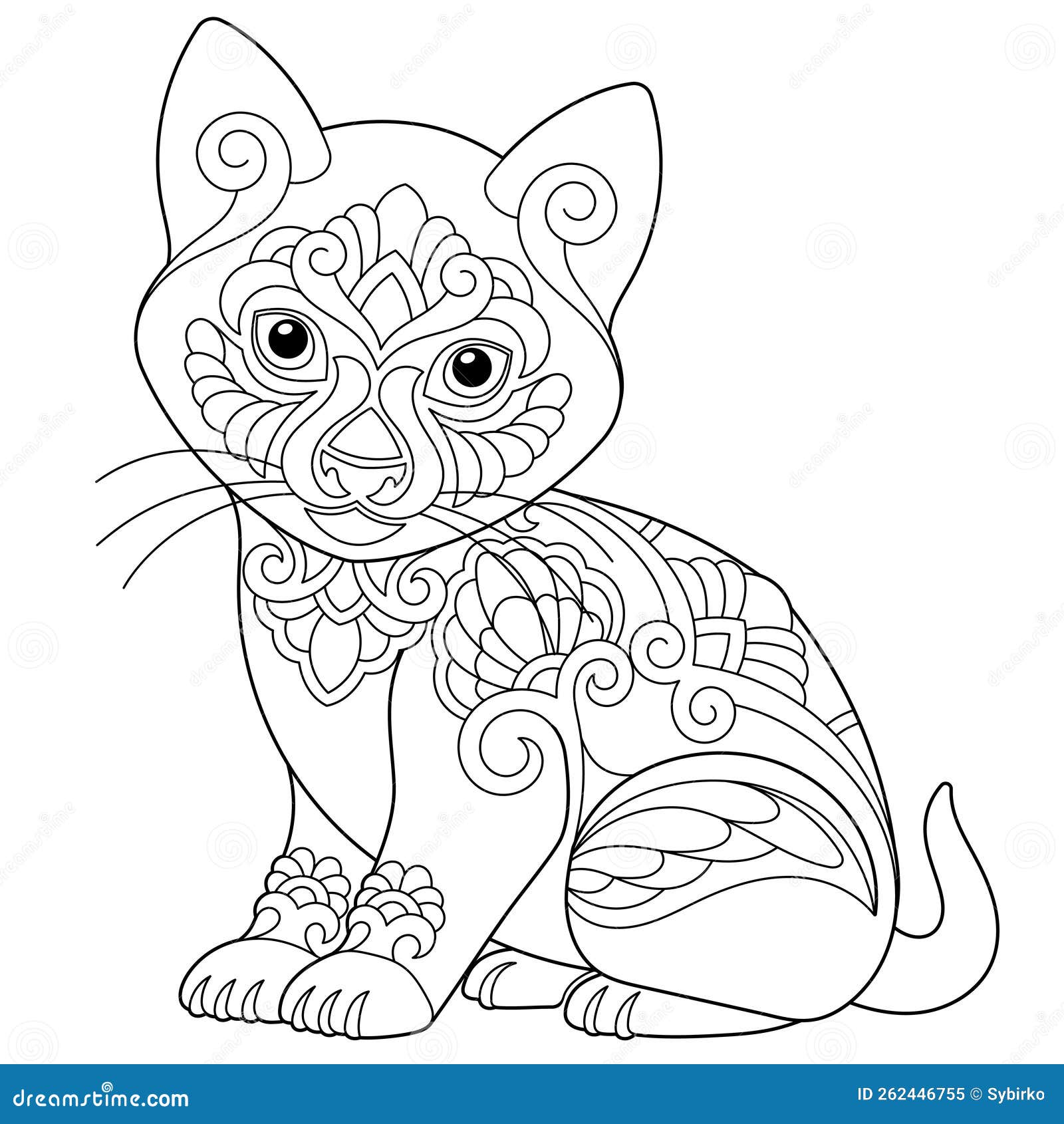 gatos bonitos estão felizes na página para colorir de desenho