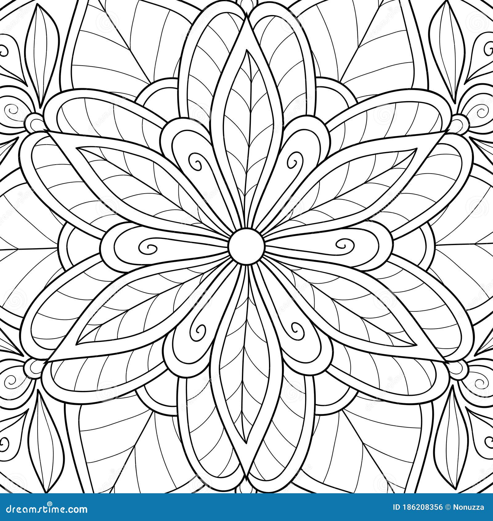 Página Original Do Quadrado Do Livro Para Colorir Para Adultos - Ilustração  do Vetor - Ilustração de jogo, ornamento: 62530463