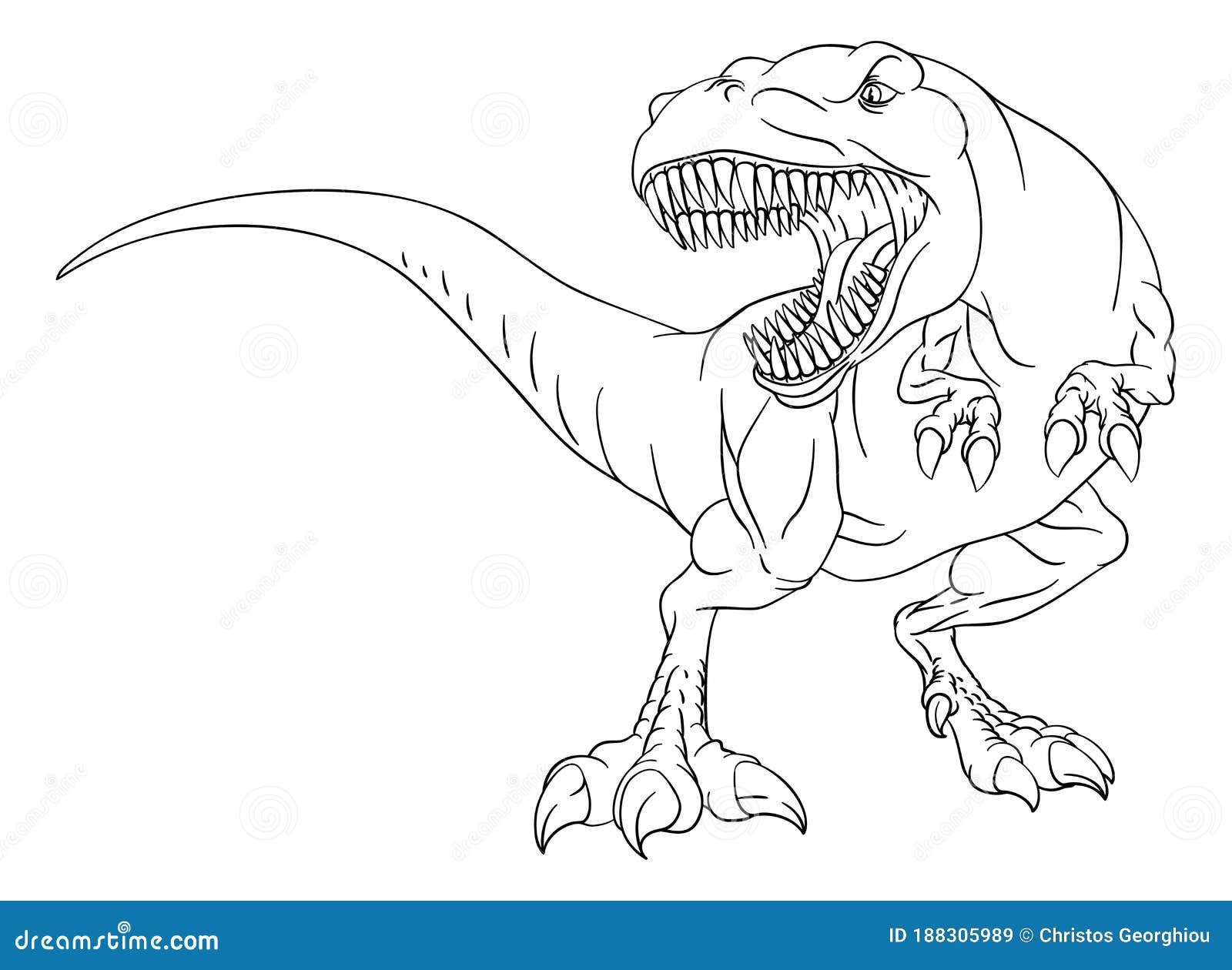 ilustração de desenho de mão vetorial editável de tiranossauro rex ou t-rex.  página para colorir infantil e livro para colorir 14947581 Vetor no Vecteezy