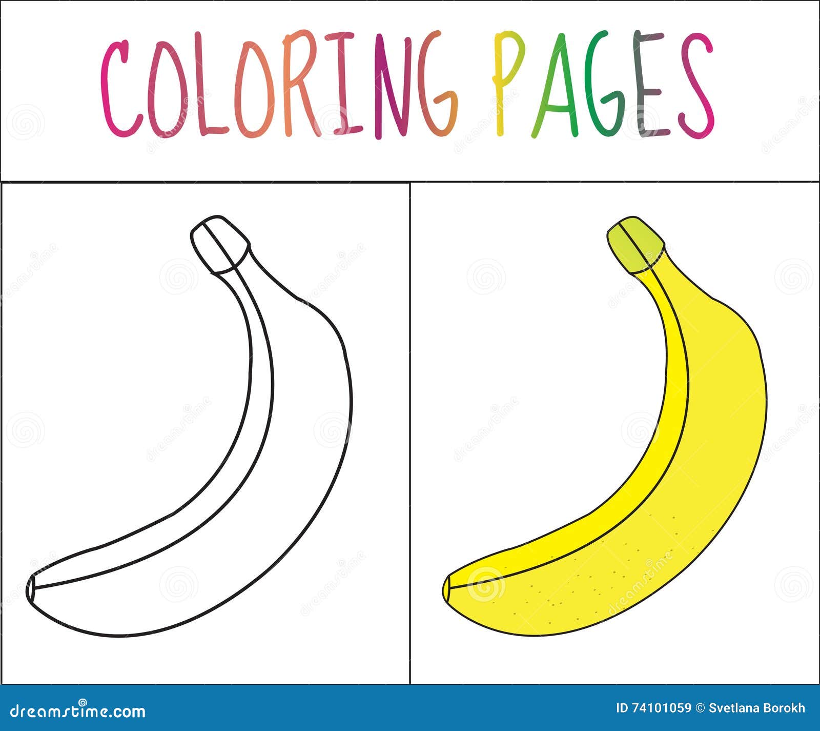 Ilustração banana para colorir livro imagem vetorial de izakowski© 25990613