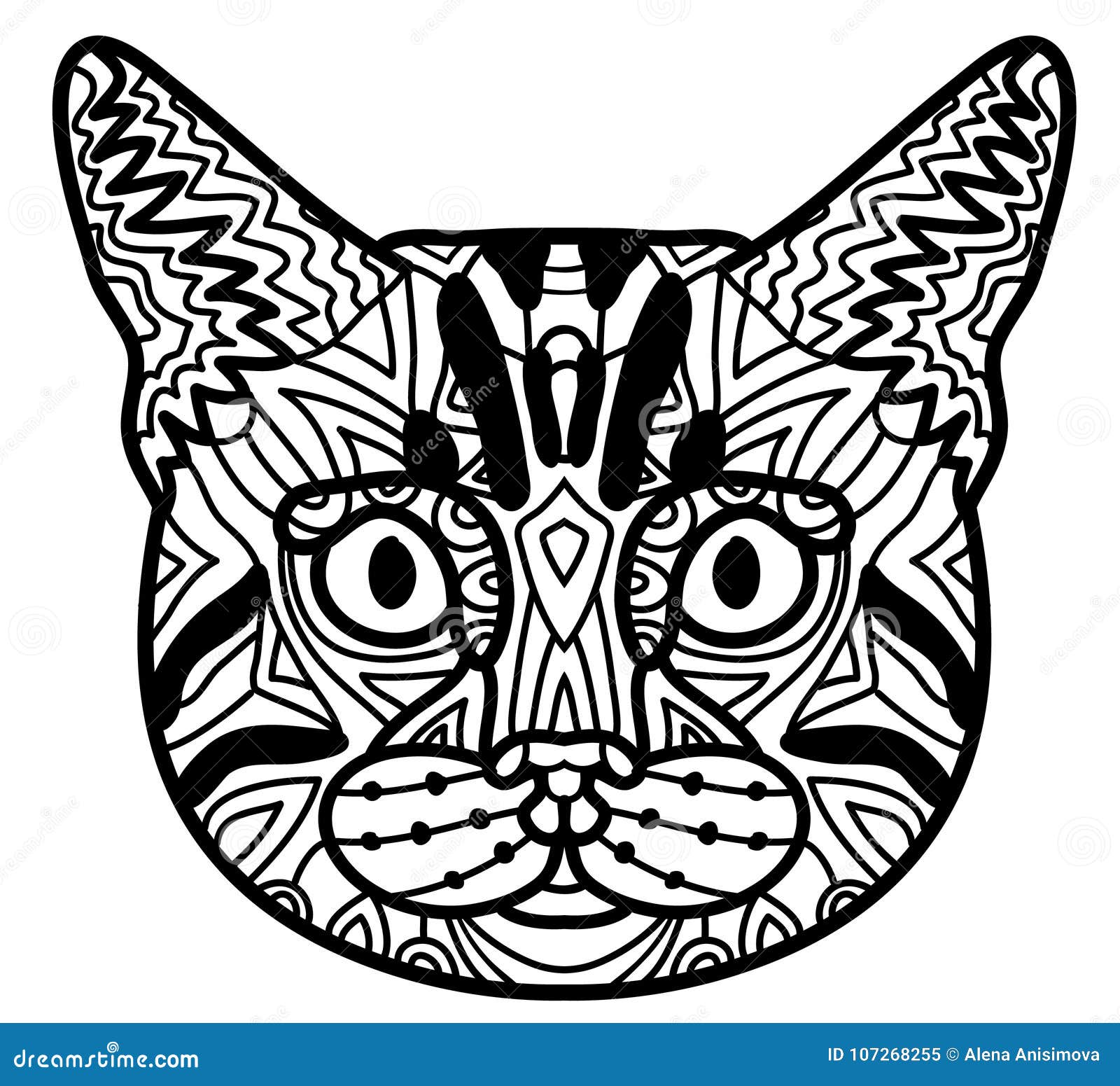 Desenho de Um gato do Natal para Colorir - Colorir.com