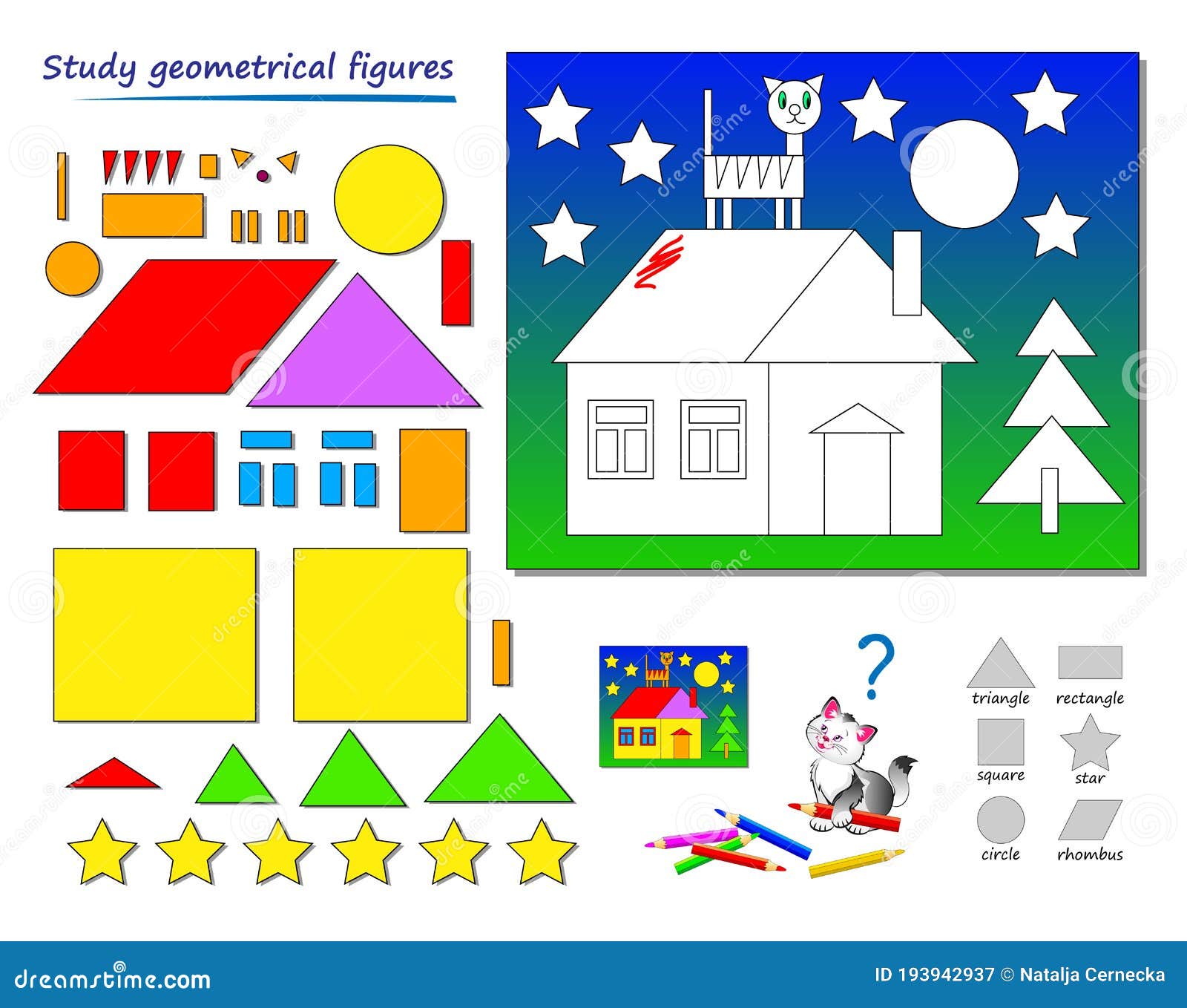 Página Educativa Para Niños. Buscar Las Figuras Geométricas Correspondientes Y Pintar La Imagen. Libro De Colorear. Hoja De Cálcul Ilustración del Vector - Ilustración de kindergarten, rompecabezas: 193942937 Página Educativa Para Niños. Buscar Las Figuras Geométricas Correspondientes Y Pintar La Imagen. Libro De Colorear. Hoja De Cálcul Ilustración del Vector - Ilustración de kindergarten, rompecabezas: 193942937