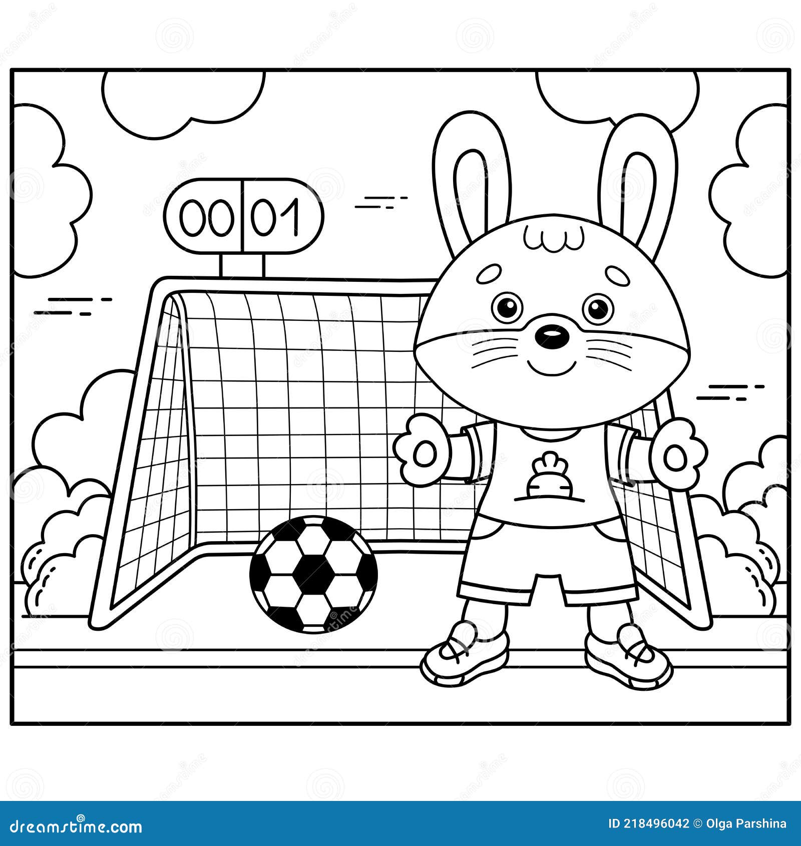 Página Para Colorear Contorno De Conejo De Dibujos Animados O Liebre Jugando Fútbol. Partido De Fútbol. Libro Para Colorear Para N Ilustración del Vector - Ilustración de ocio, liebres: 218496042 Página Para Colorear Contorno De Conejo De Dibujos Animados O Liebre Jugando Fútbol. Partido De Fútbol. Libro Para Colorear Para N Ilustración del Vector - Ilustración de ocio, liebres: 218496042