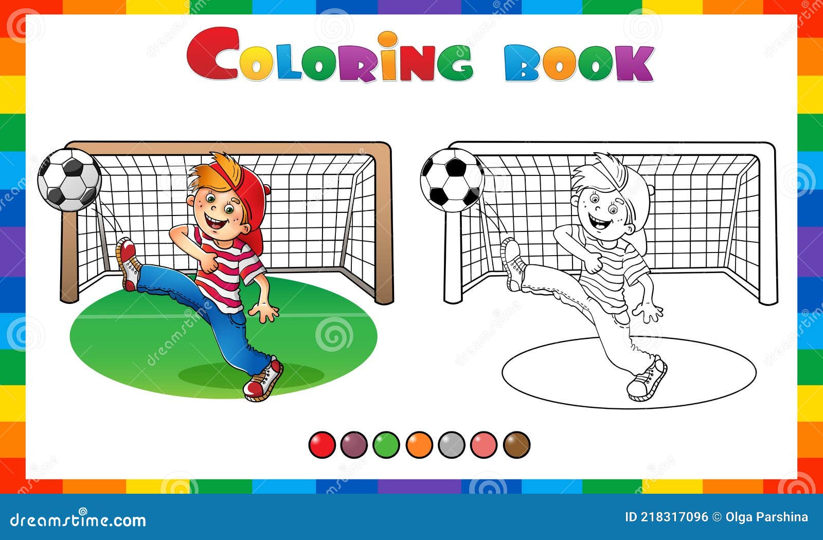 Página Para Colorear Esquema De Dibujo Animado Niño Patear Una Pelota De Fútbol. Fútbol. Libro Para Colorear Para Niños Ilustración del Vector - Ilustración de color, muchacho: 218317096 Página Para Colorear Esquema De Dibujo Animado Niño Patear Una Pelota De Fútbol. Fútbol. Libro Para Colorear Para Niños Ilustración del Vector - Ilustración de color, muchacho: 218317096