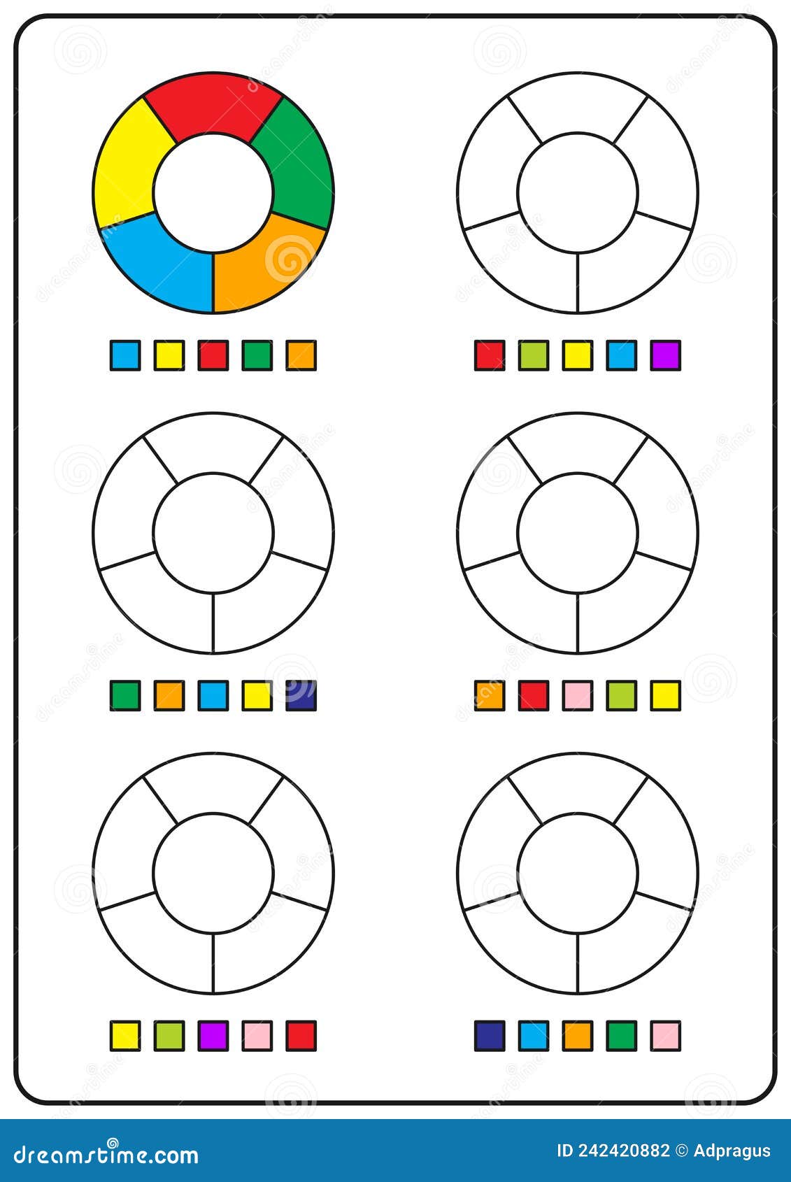 Jogo Educativo Para Crianças Página Para Colorir Desenho Animado