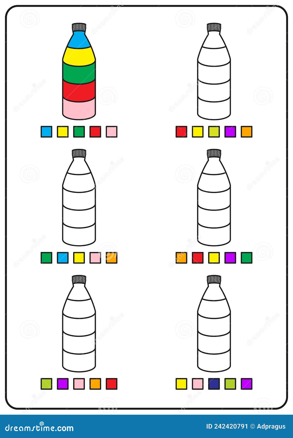 Atividade de colorir para crianças combinar por cores jogo educativo para  crianças planilha para pré-escolares
