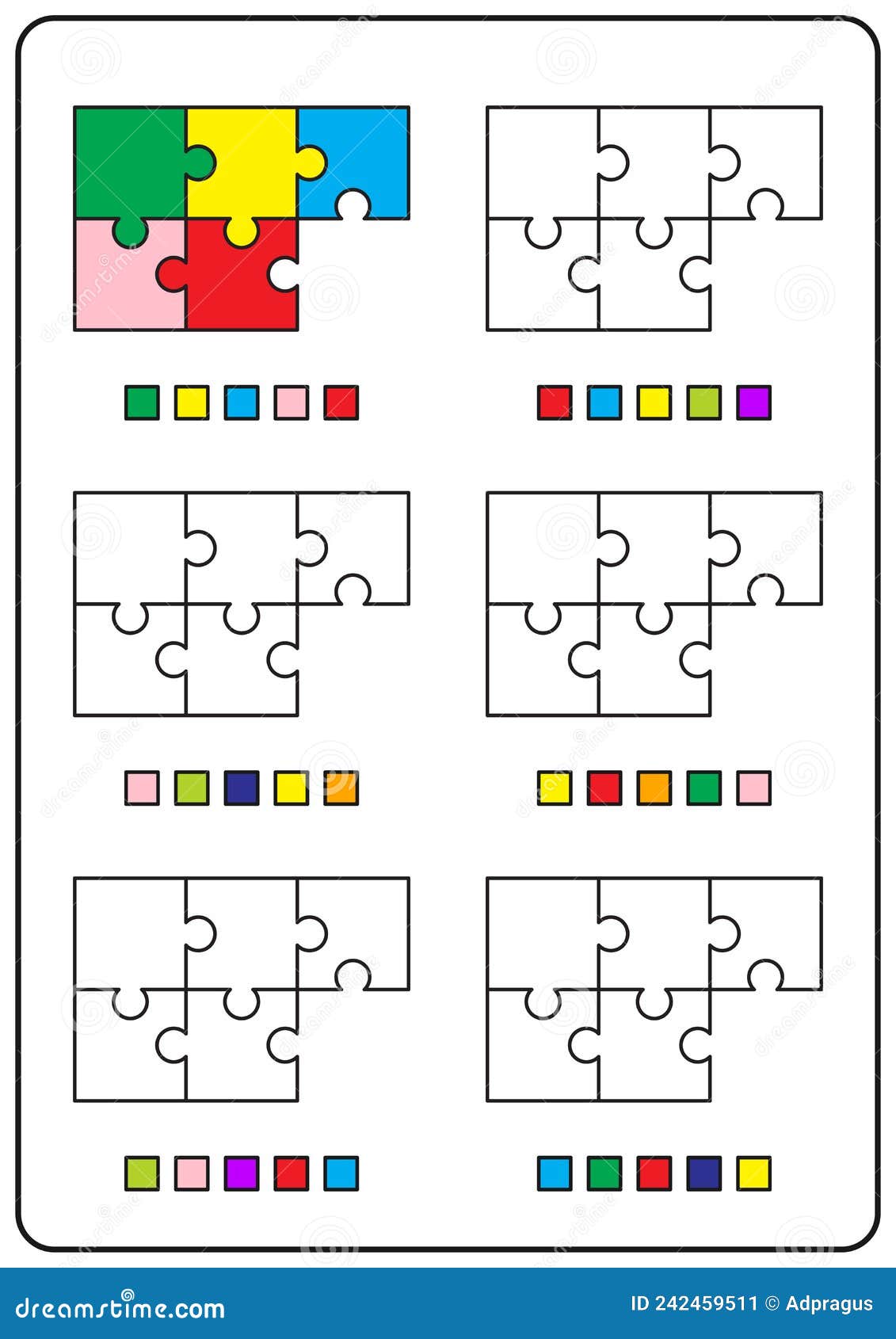 Páginas Colorir Instrucionais Jogos Educativos Para Crianças Planilhas  Atividades Pré imagem vetorial de Adpragus© 564040956