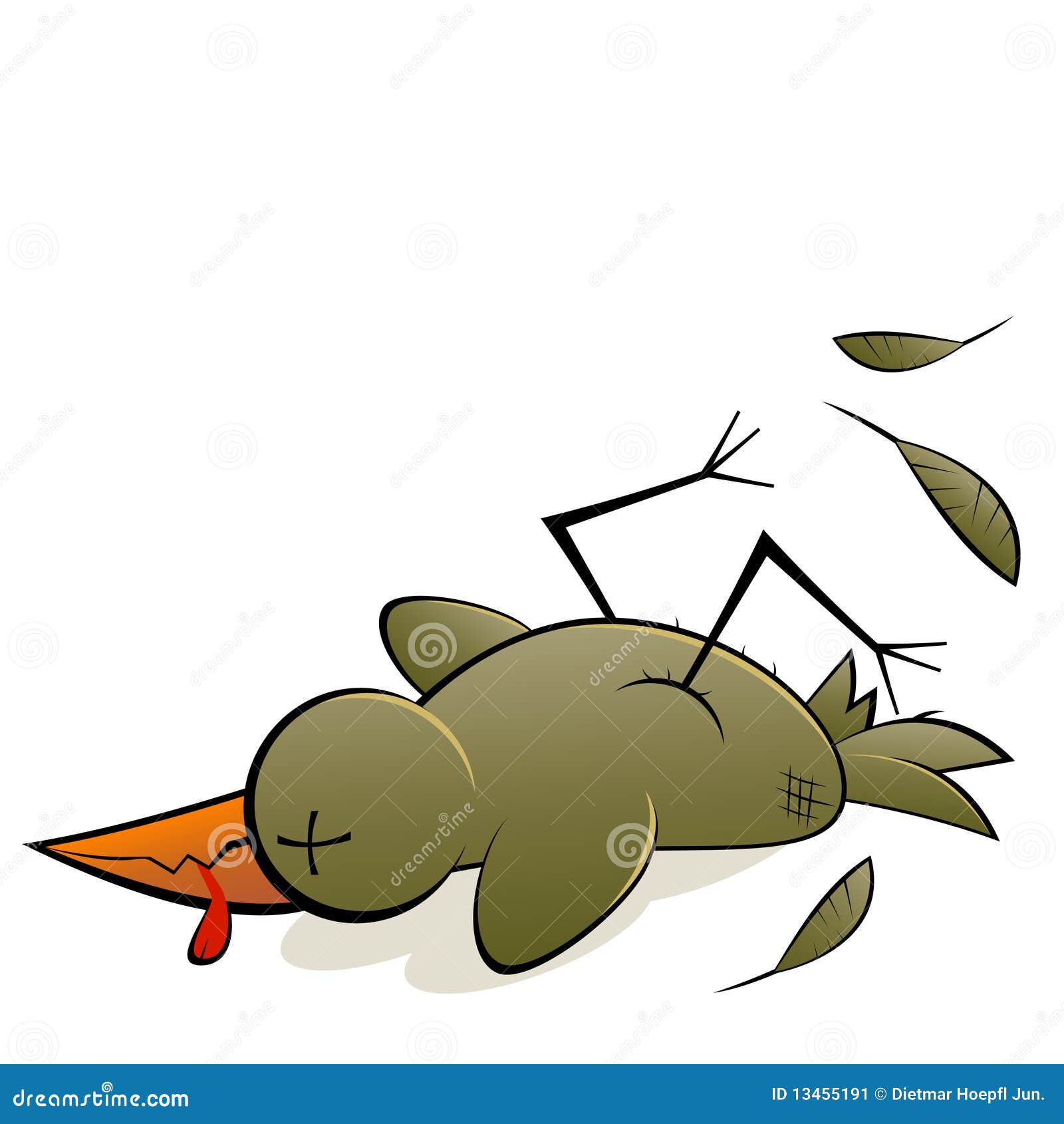 Pájaro muerto ilustración del vector. Ilustración de acortar - 13455191