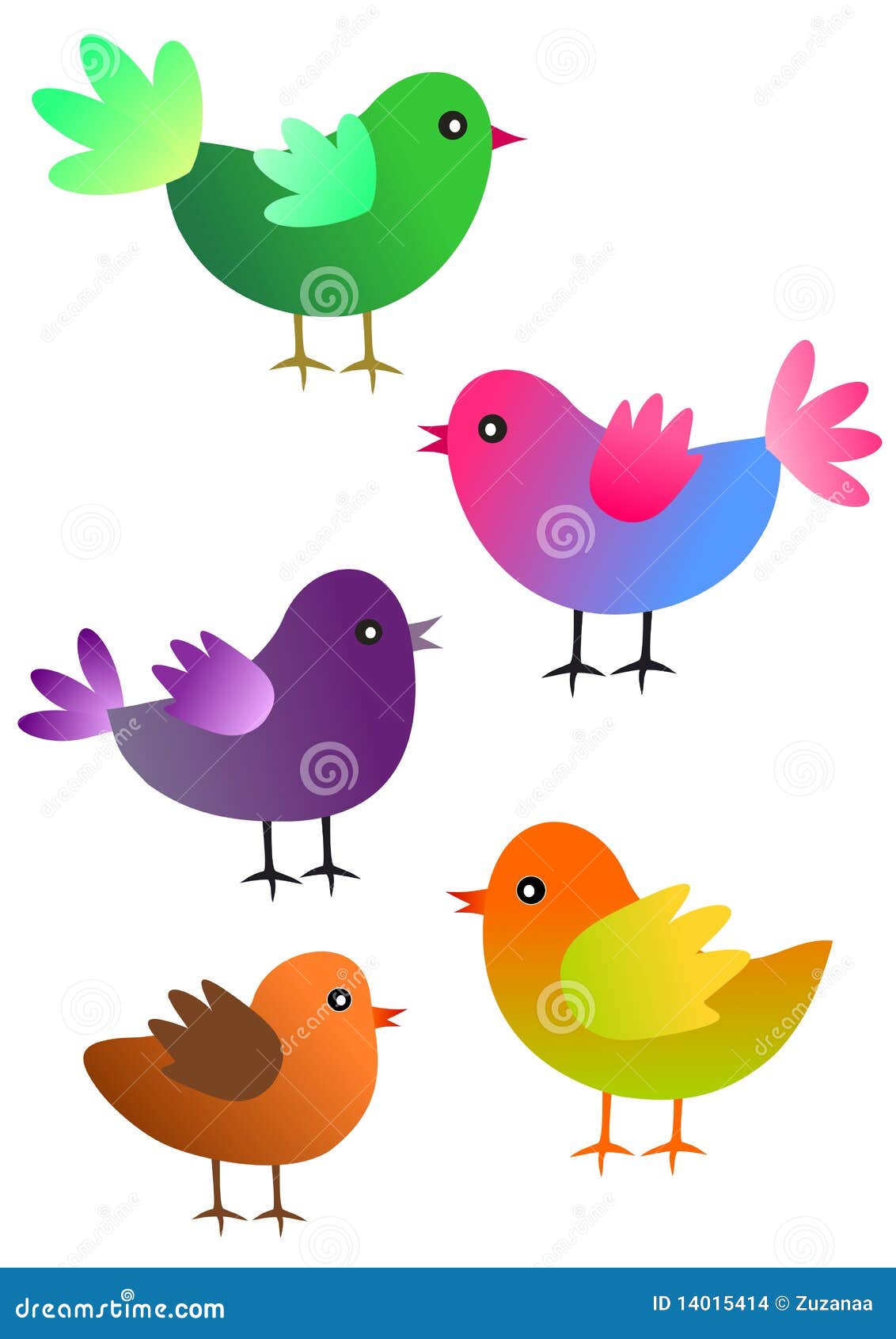 Pájaros decorativos stock de ilustración. Ilustración de hermoso - 14015414