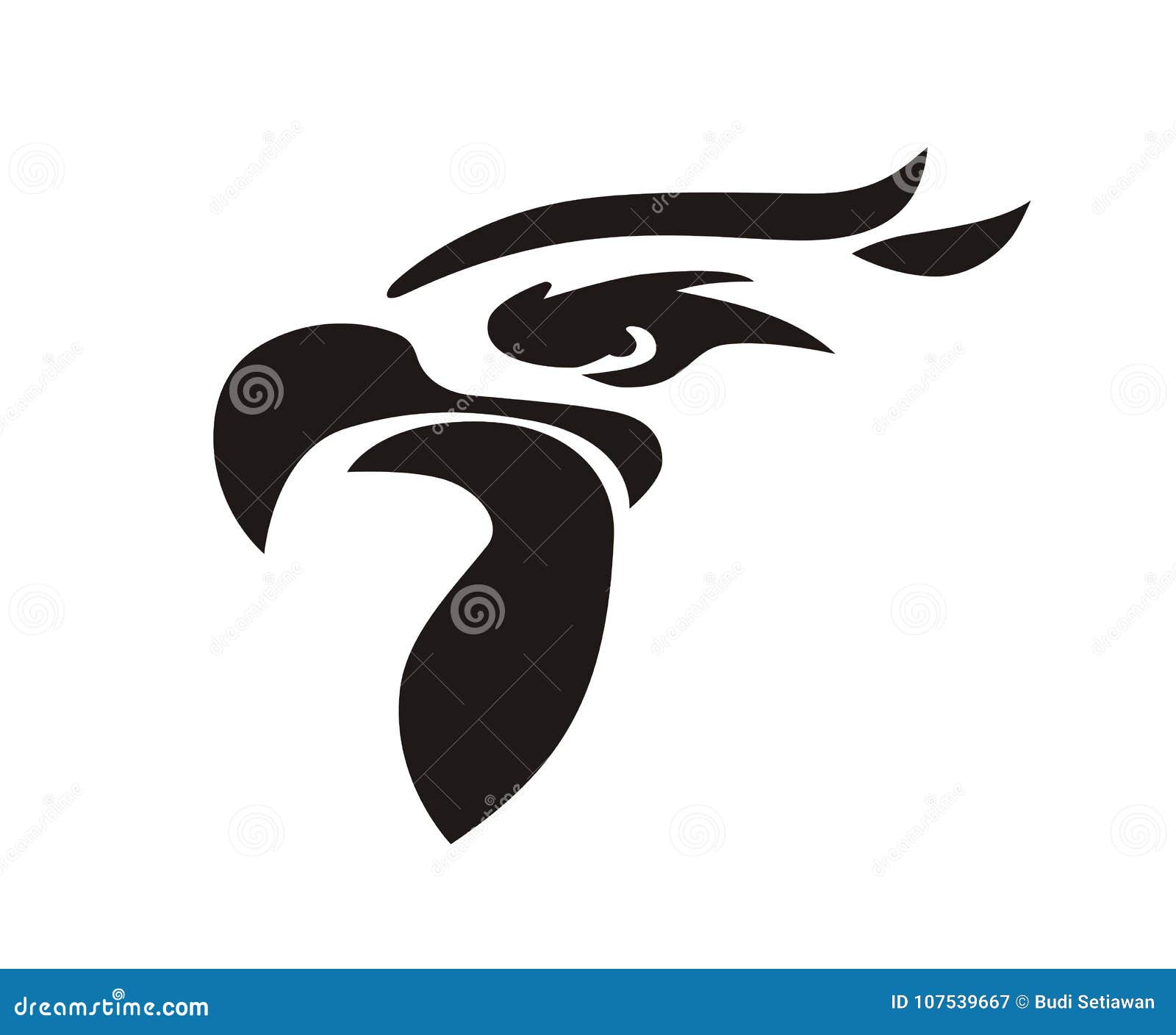 Falcão cabeça ilustração do vetor. Ilustração de liberdade - 107539667, image size:1600x1408