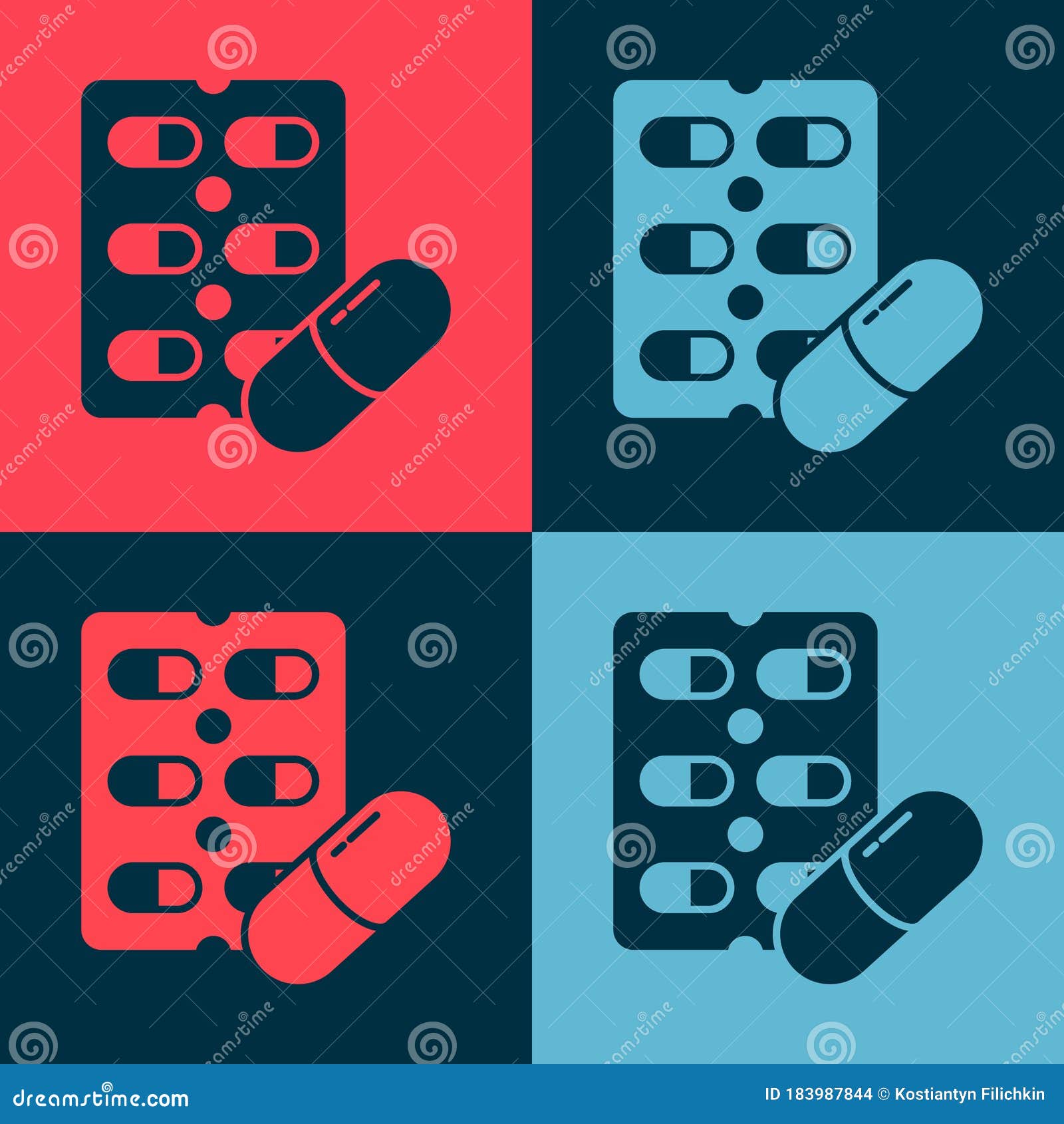 Píldoras Médicas En El Paquete. Medicamentos Isométricos. La