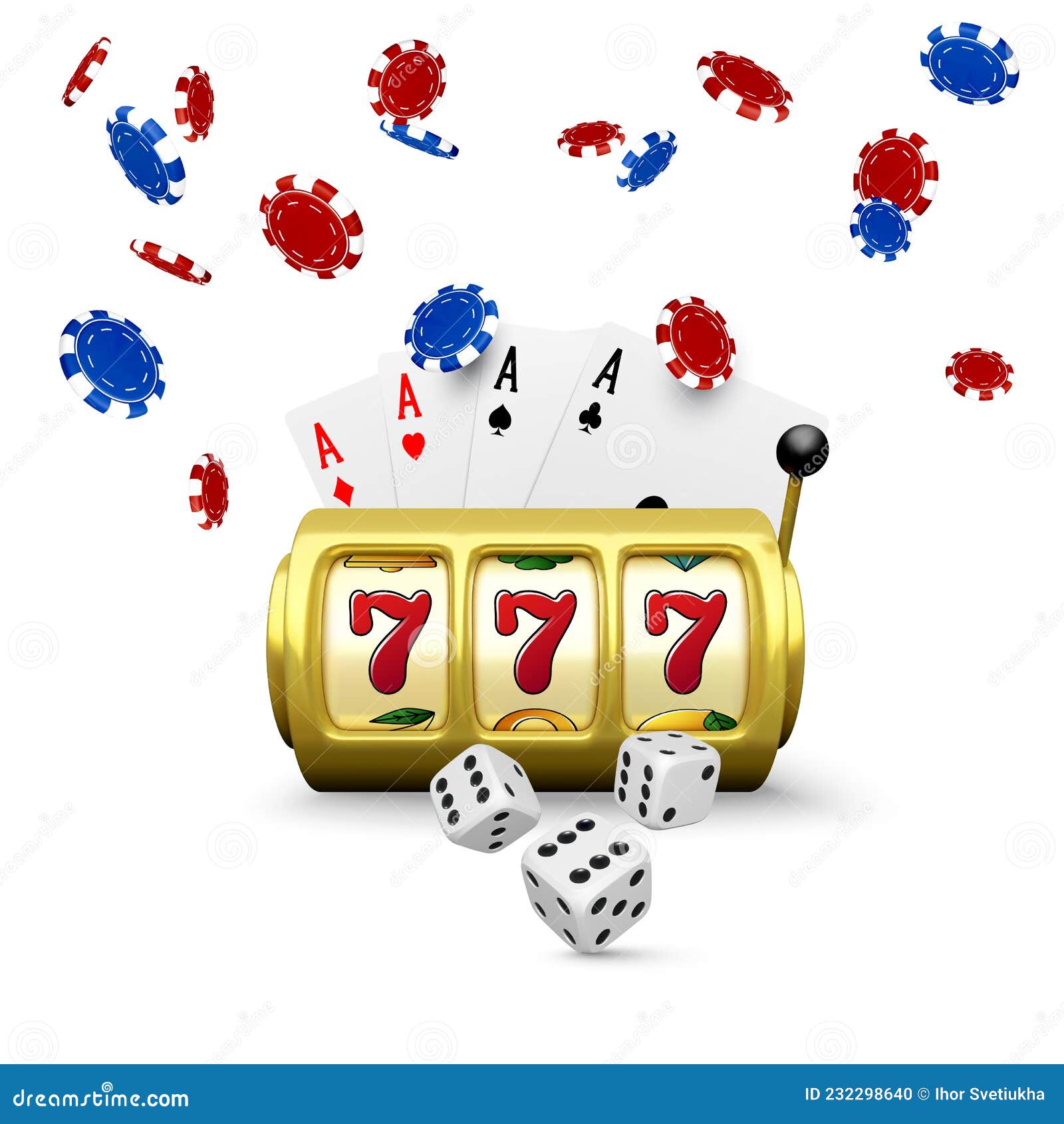 Fundo Casino Com Cartão Jogo Ouro Dados Ouro imagem vetorial de