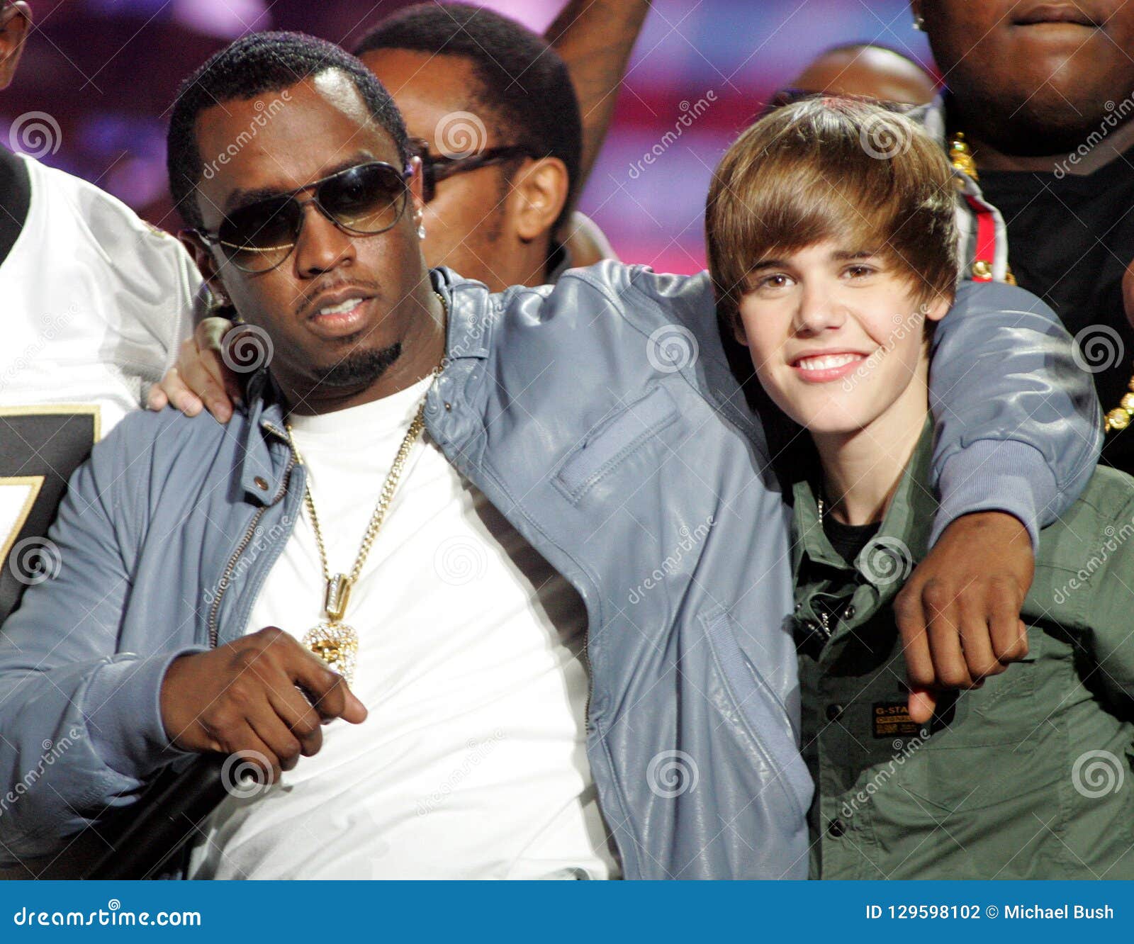 P Diddy and Justin Bieber Perform Editorial Photography Image of
