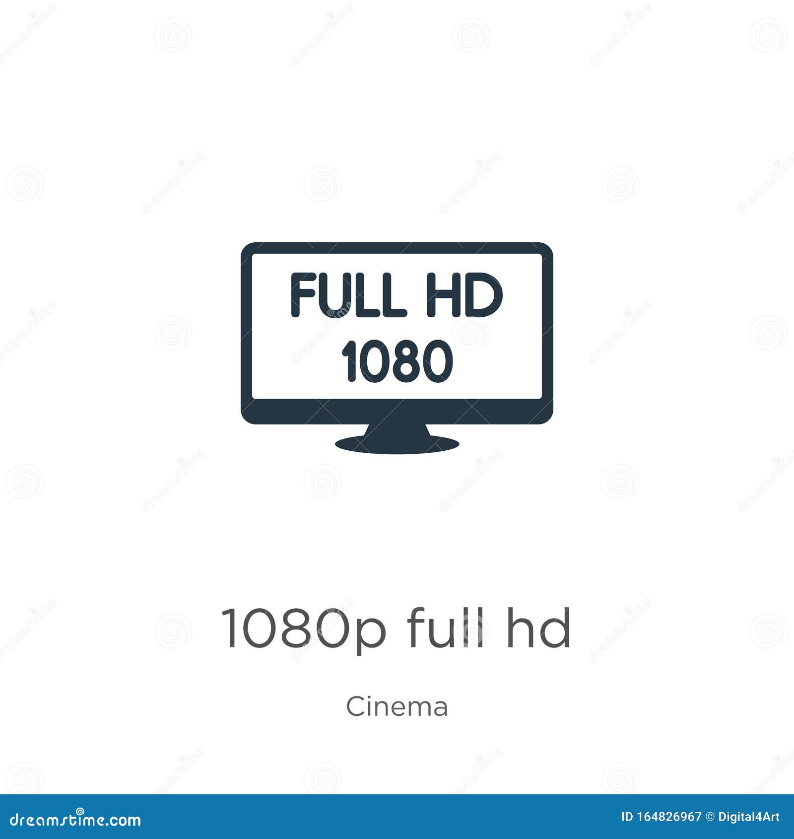 1080p Full Hd Icon Vector. Trendy Flat 1080p Full Hd Icon from Cinema ...