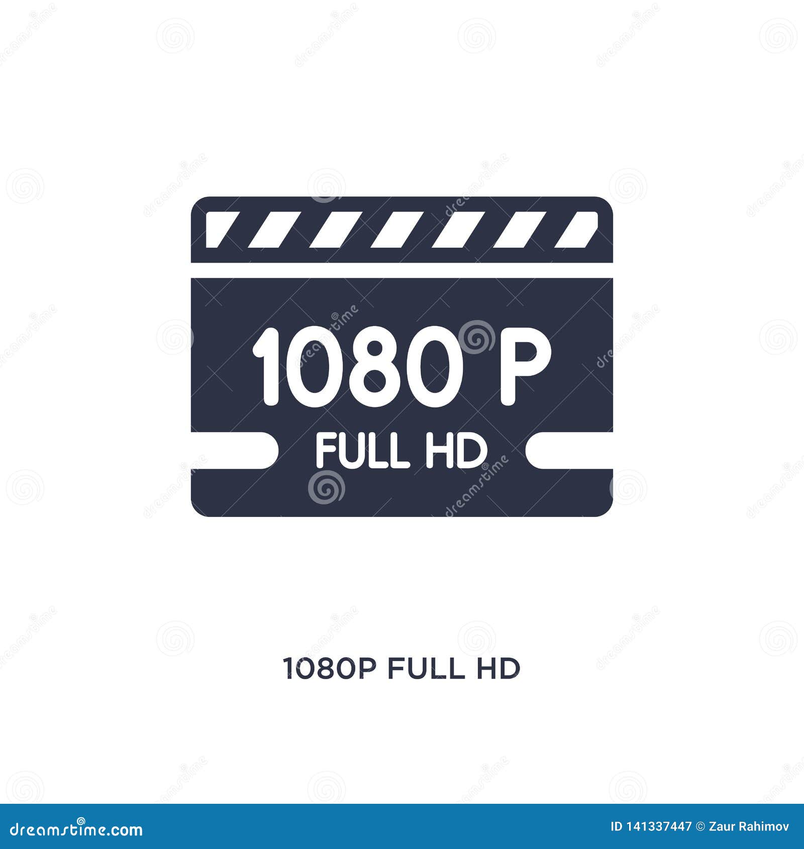 1080p Full Hd Vector Icon On White Background. Flat Vector 1080p Full ...