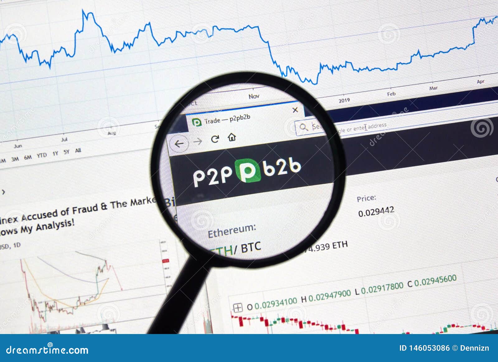 P2pb2b Cryptocurrency Exchange Site Editorial Photo ...