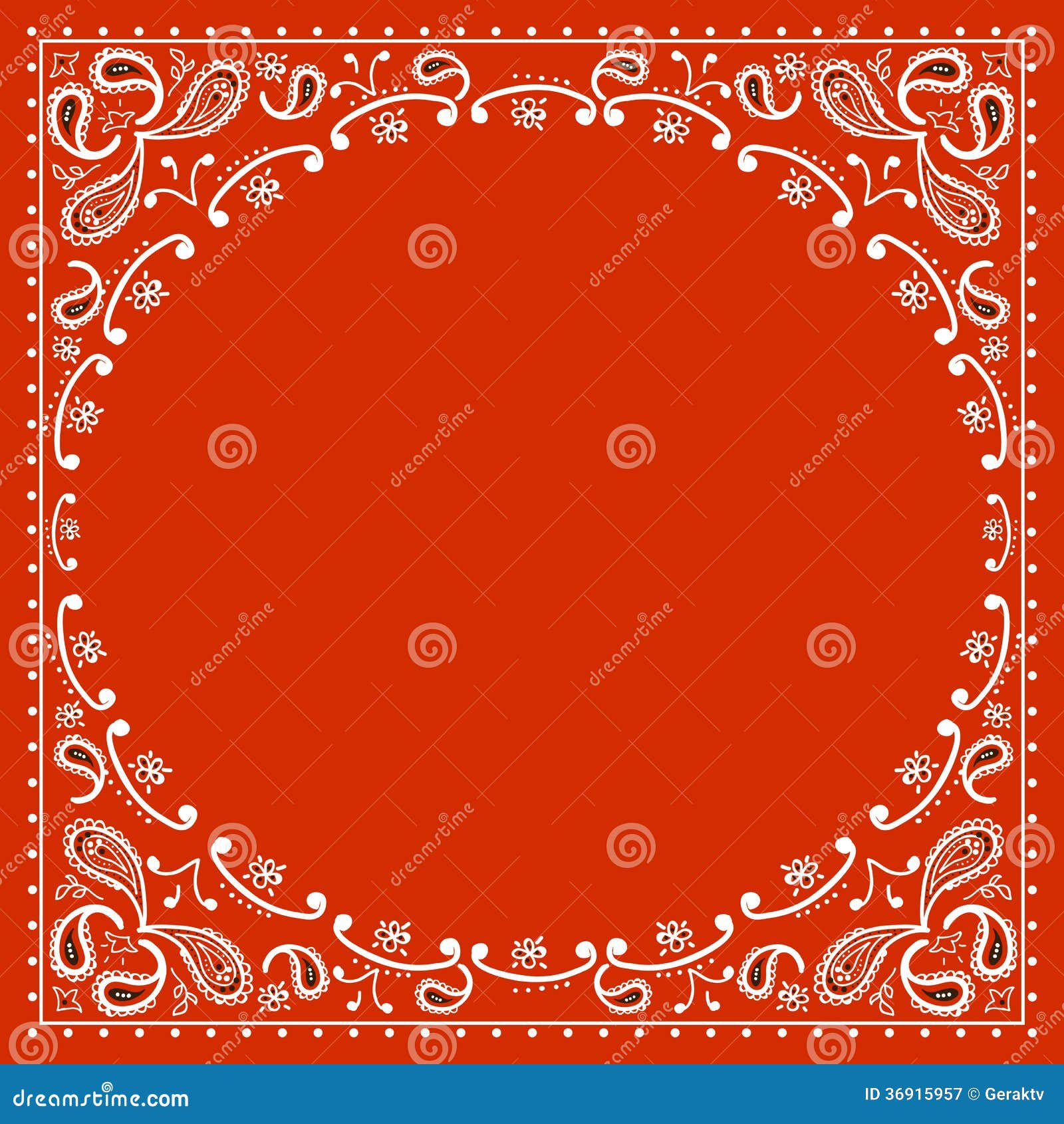 Pañuelo rojo del vaquero ilustración del vector. Ilustración de modelo -  36915957