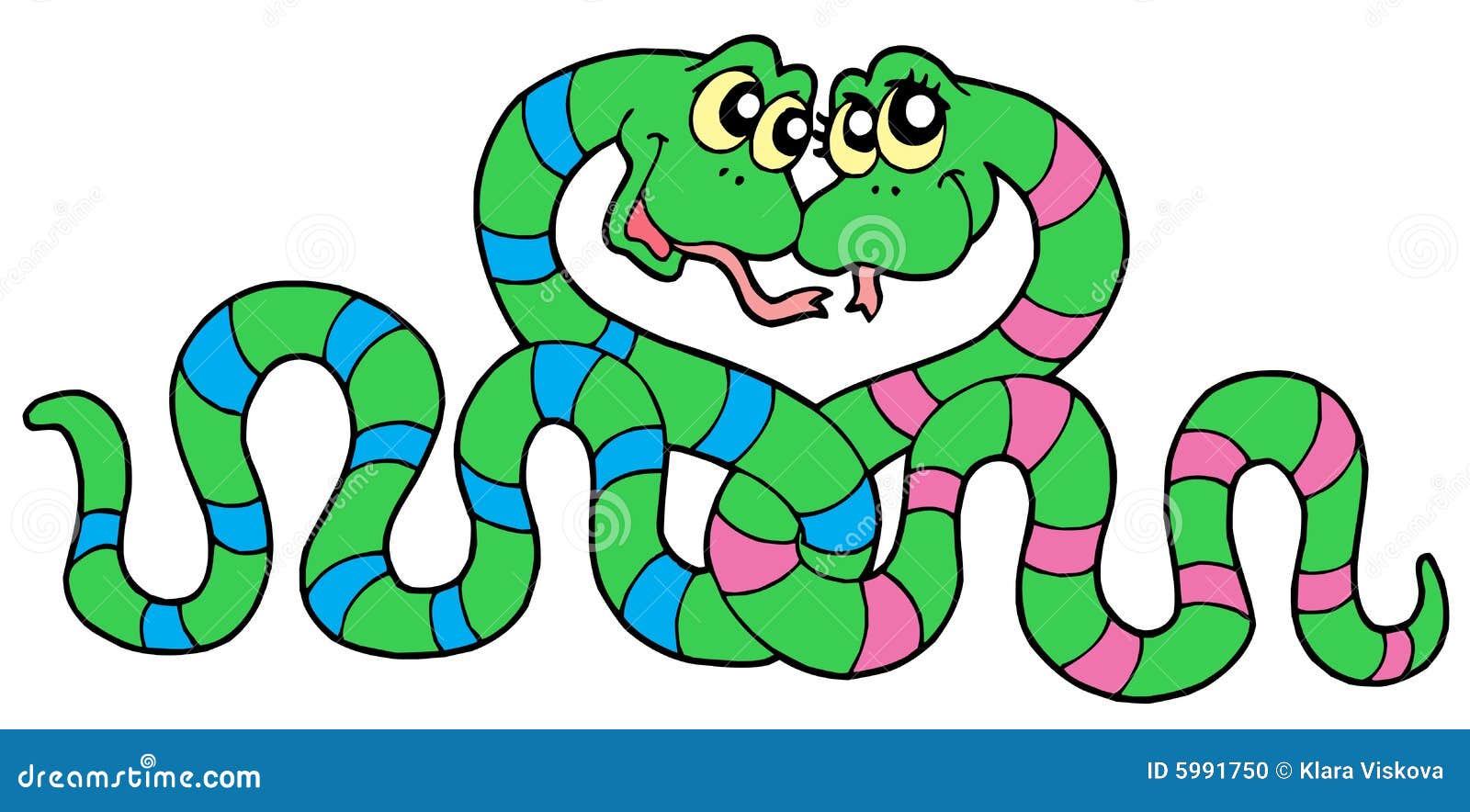 Paare Schlangen in Der Liebe Vektor Abbildung - Illustration von