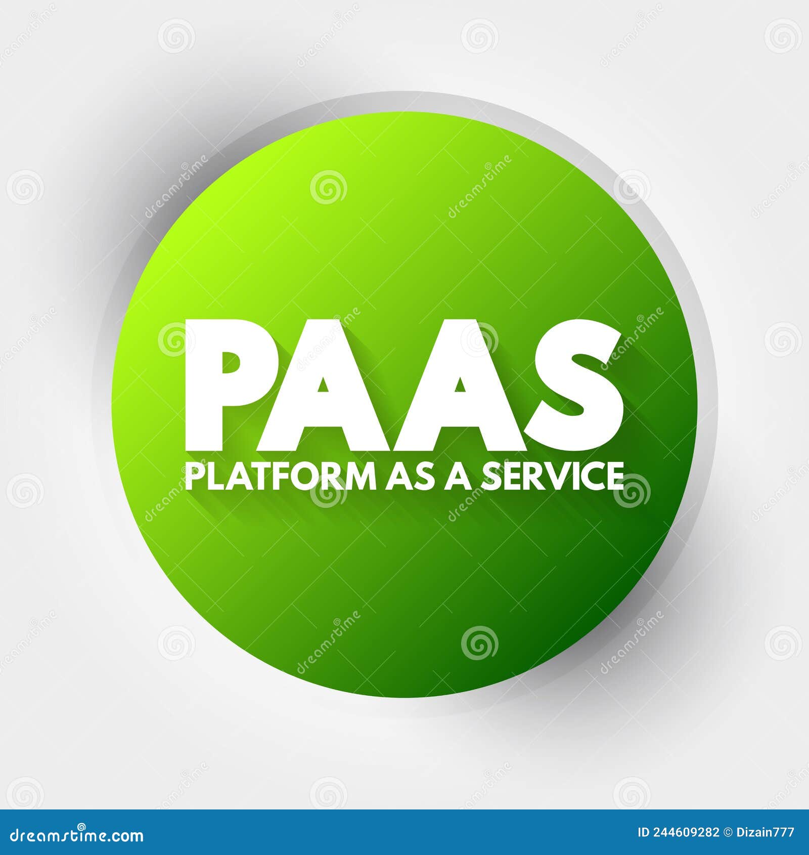 paas - platform as a service acronym, technology concept background