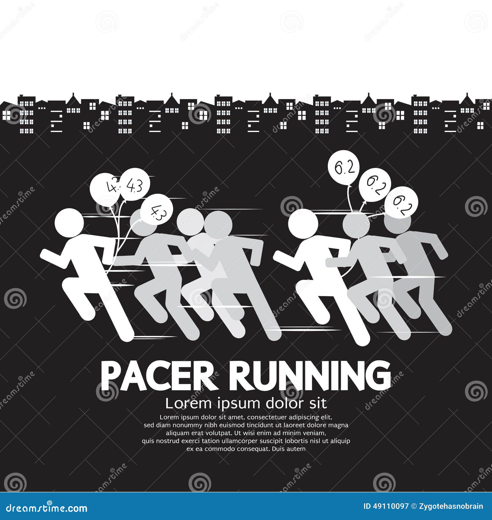 pacer running with balloons 